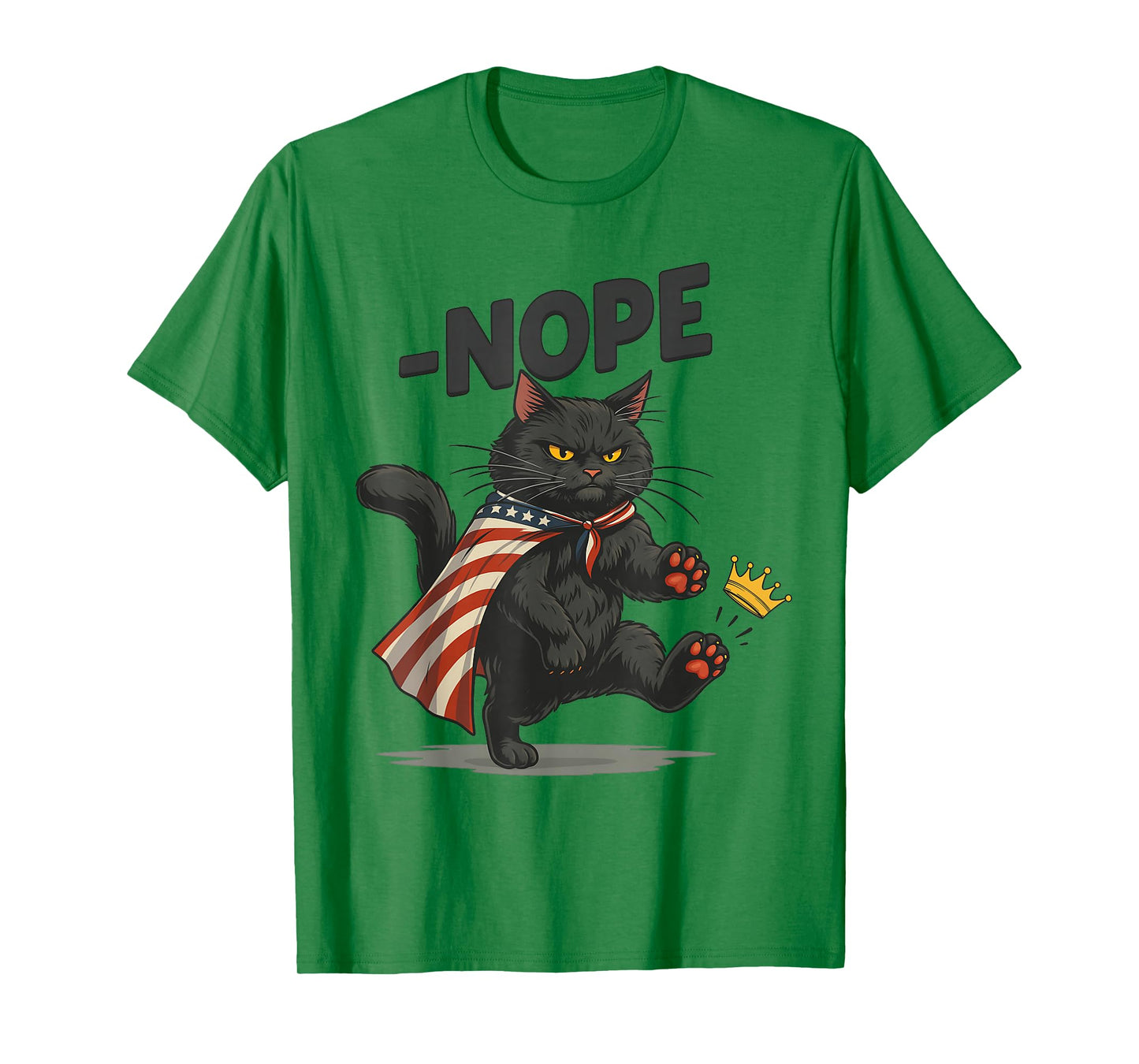Funny Black Cat No Kings in America October 18 No Kings T-Shirt