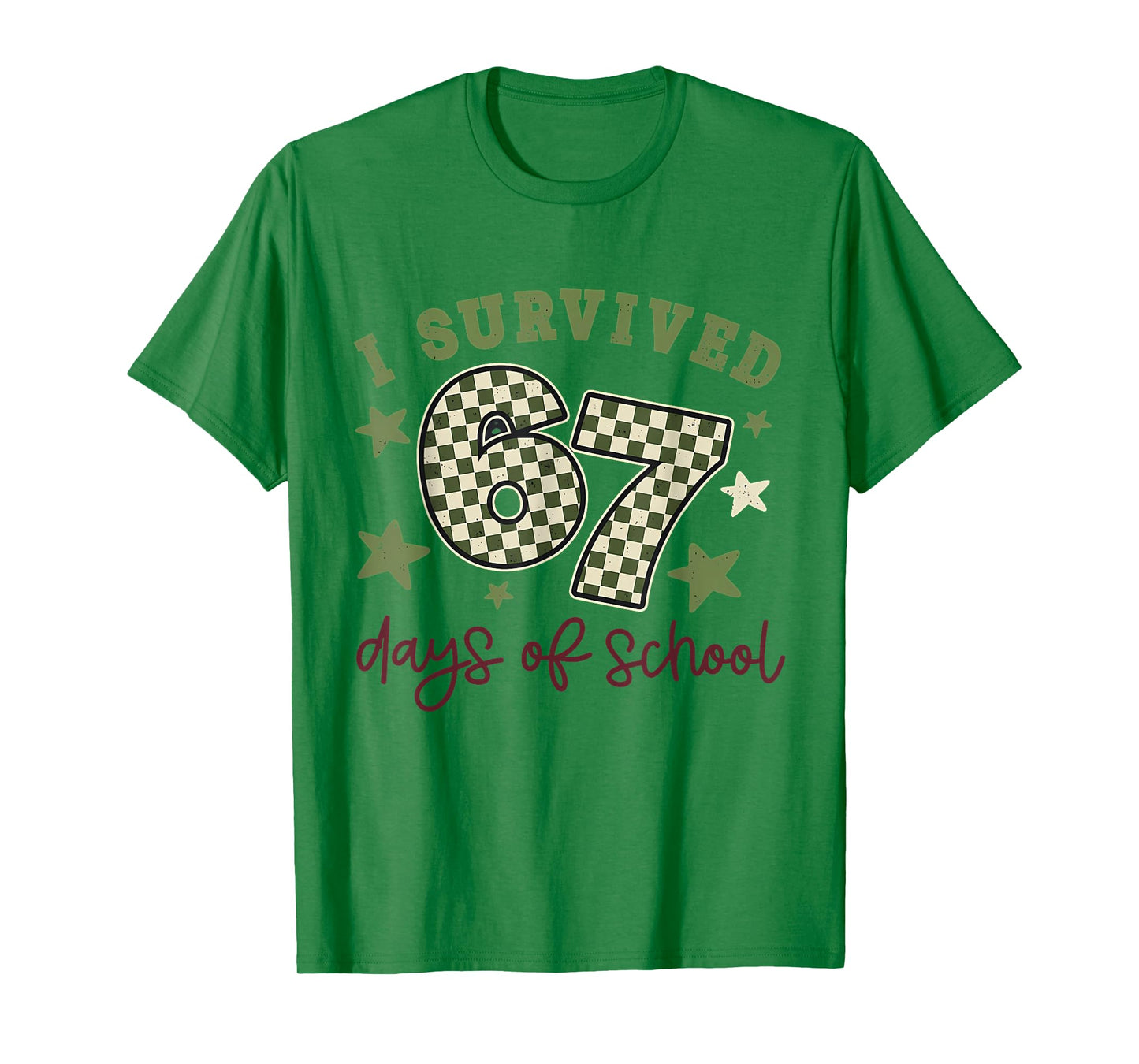 I Survived 67 Days of School Teachers Students Six Seven 90s T-Shirt