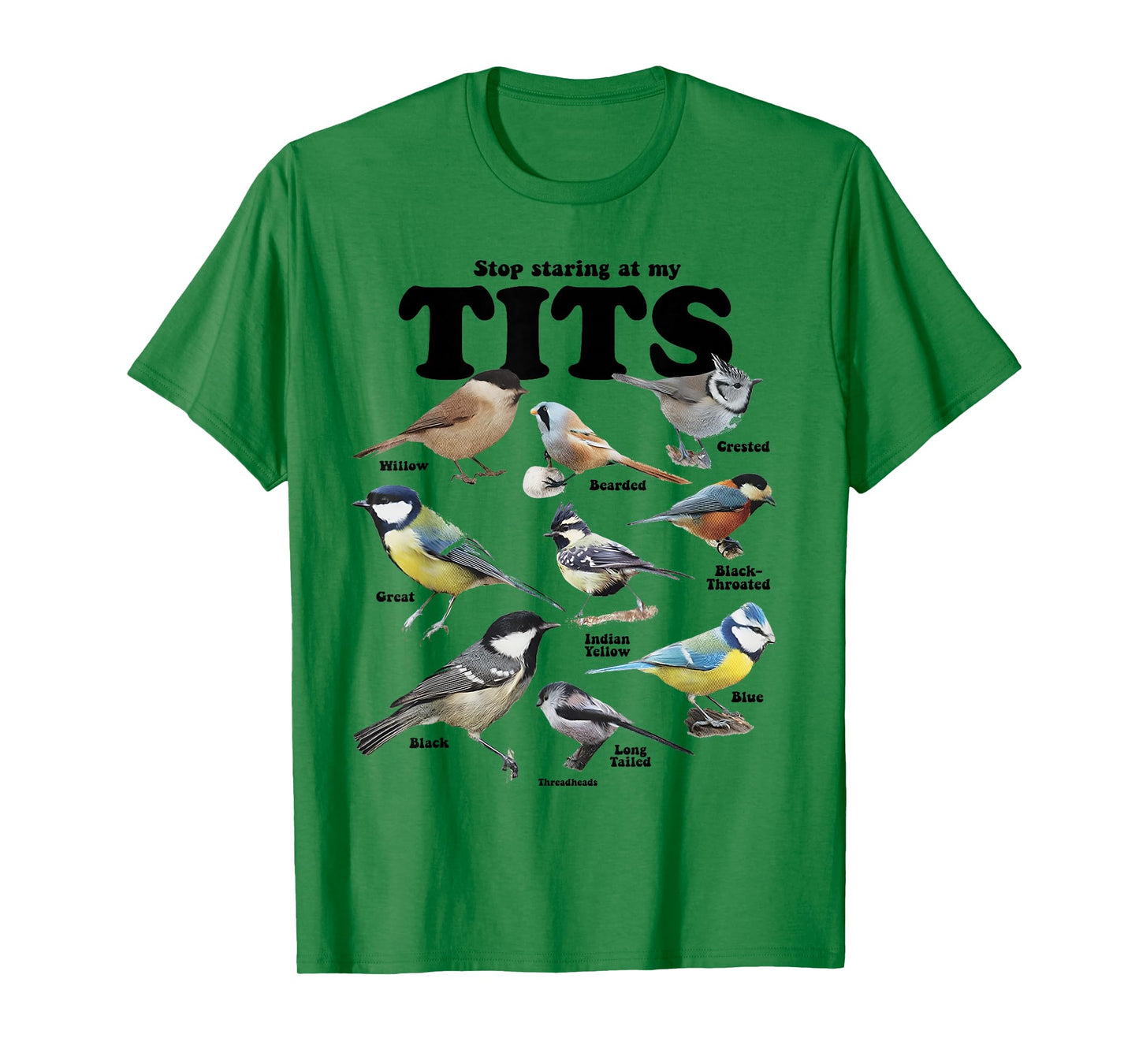 Stop Staring At My Tits Funny Birds Lover Saying Quote Women T-Shirt