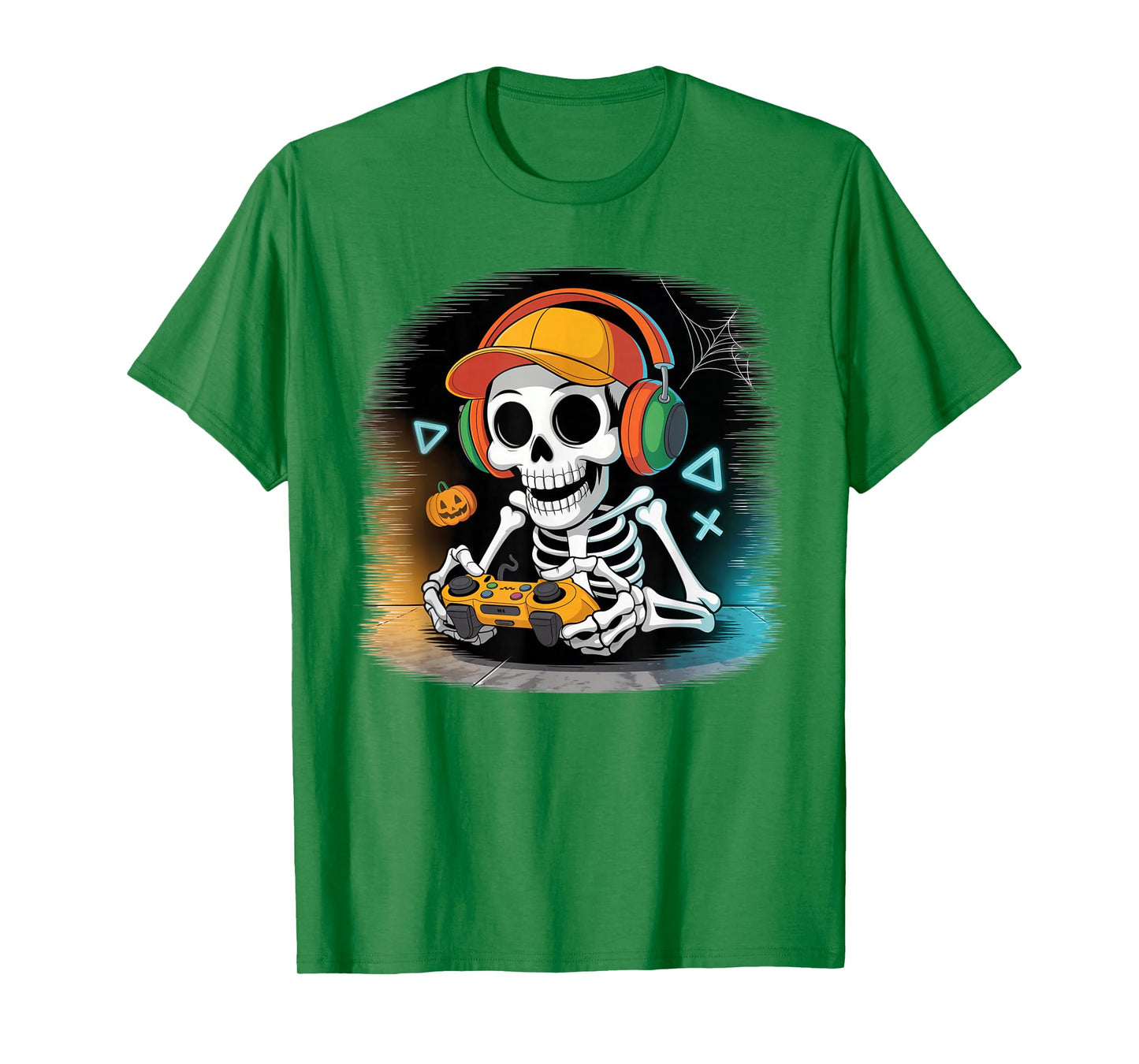 Boy Toddler Halloween Skeleton Gamer Video Gaming Boys Kids T-Shirt