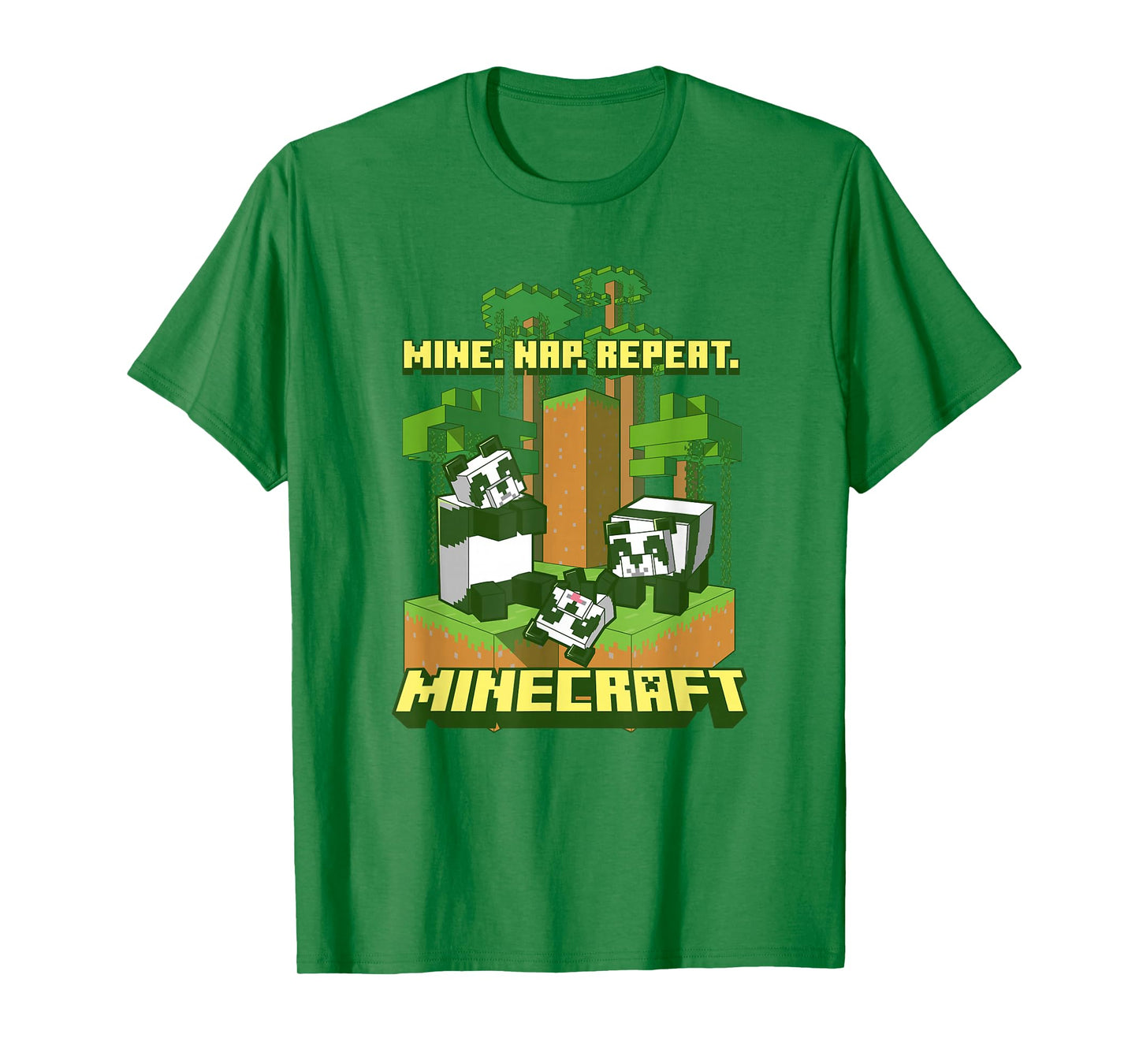 Minecraft Pandas Mine Nap Repeat Poster T-Shirt