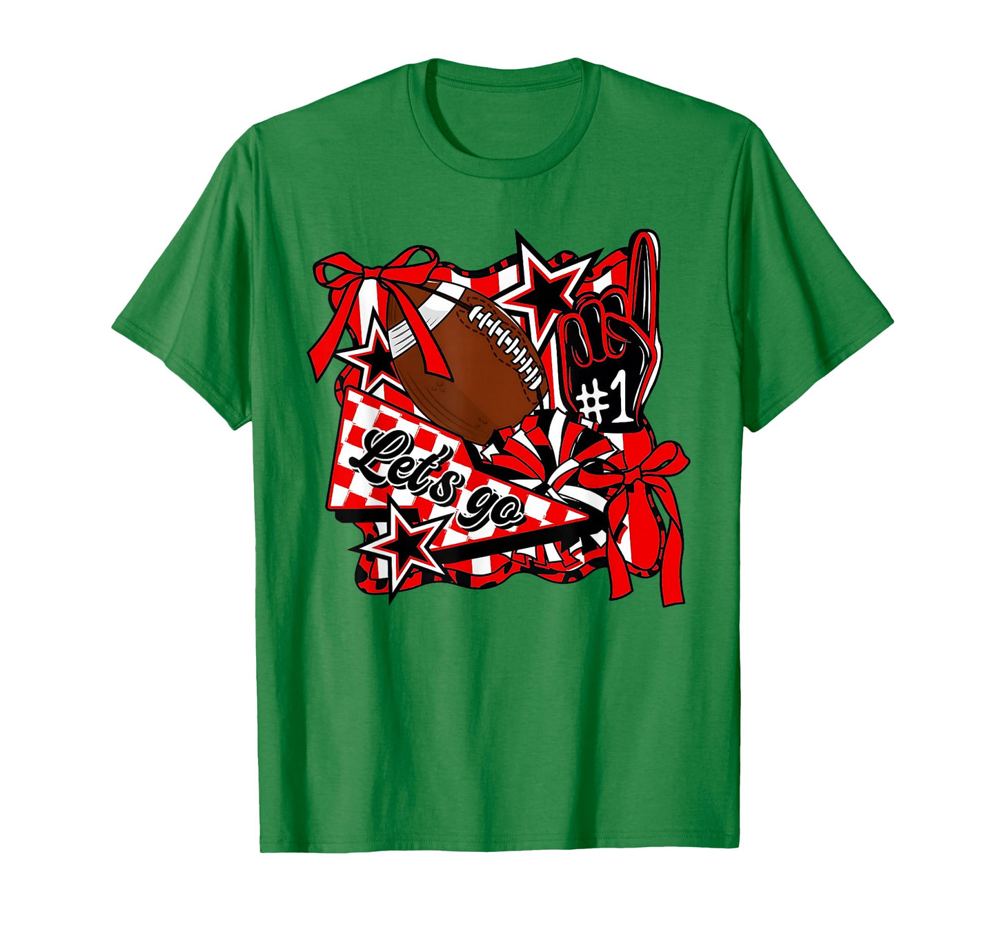 Retro Go Cheer Sports Team Cheerleader Cheerleading Red T-Shirt