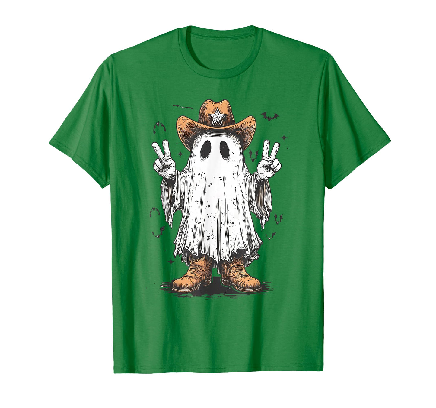 Boo Haw Cute Ghost Funny Cowboy Cowgirl Western Halloween T-Shirt