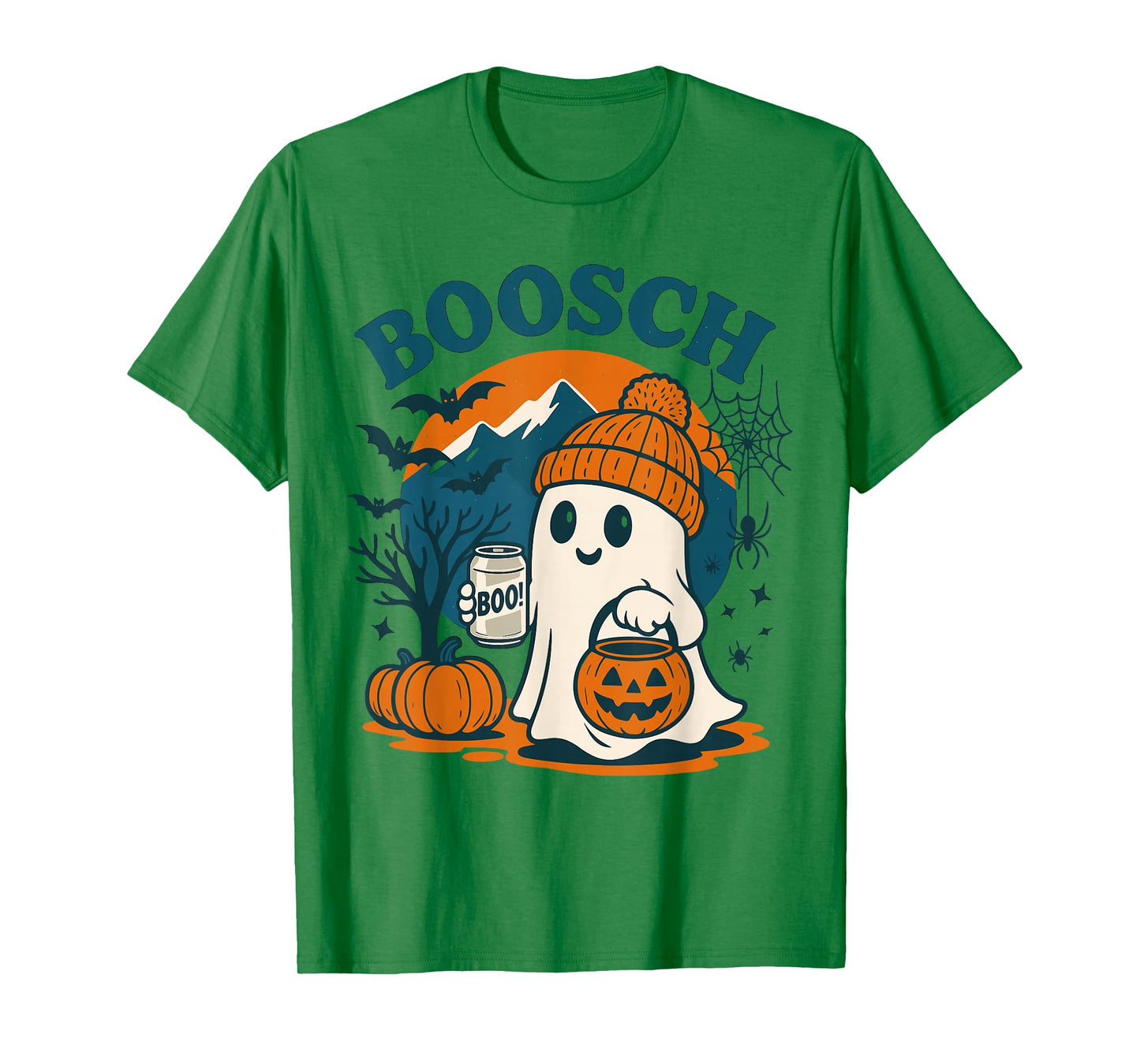 Boosch Light Halloween Shirt Men, Funny Ghost Beer Drinking T-Shirt
