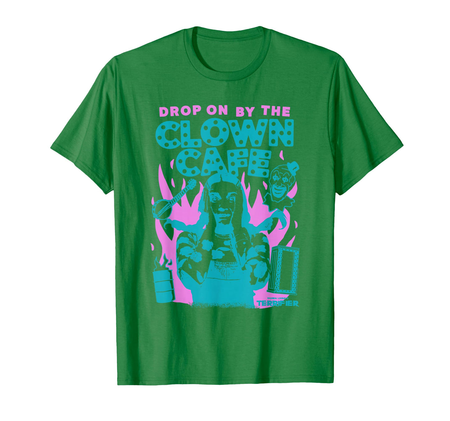 Terrifier Drop on by The Clown Cafe Pastel Horror Movie T-Shirt
