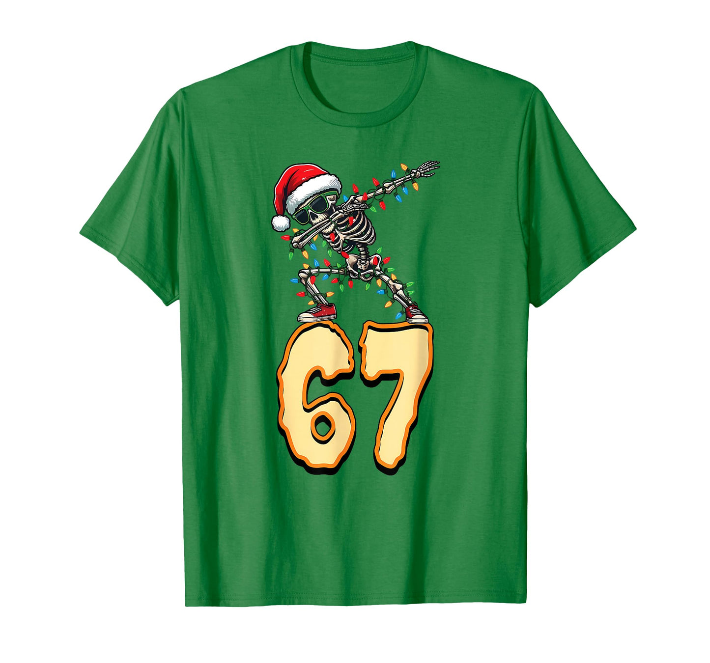 67 Halloween Meme 6 7 Numbers Six Seven Funny Kids Skeleton T-Shirt