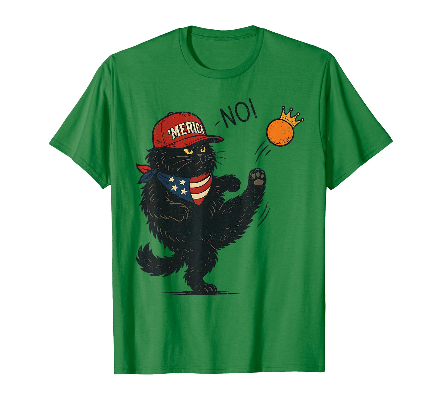 No Kings In America, Cats Against Trump Anti-Trump Black Cat T-Shirt for Men Women