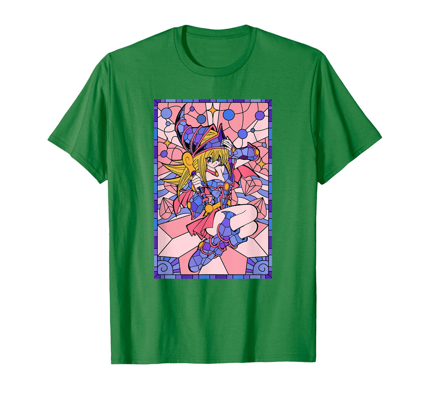 Yu-Gi-Oh! Dark Magician Girl Cute Stained Glass Anime T-Shirt