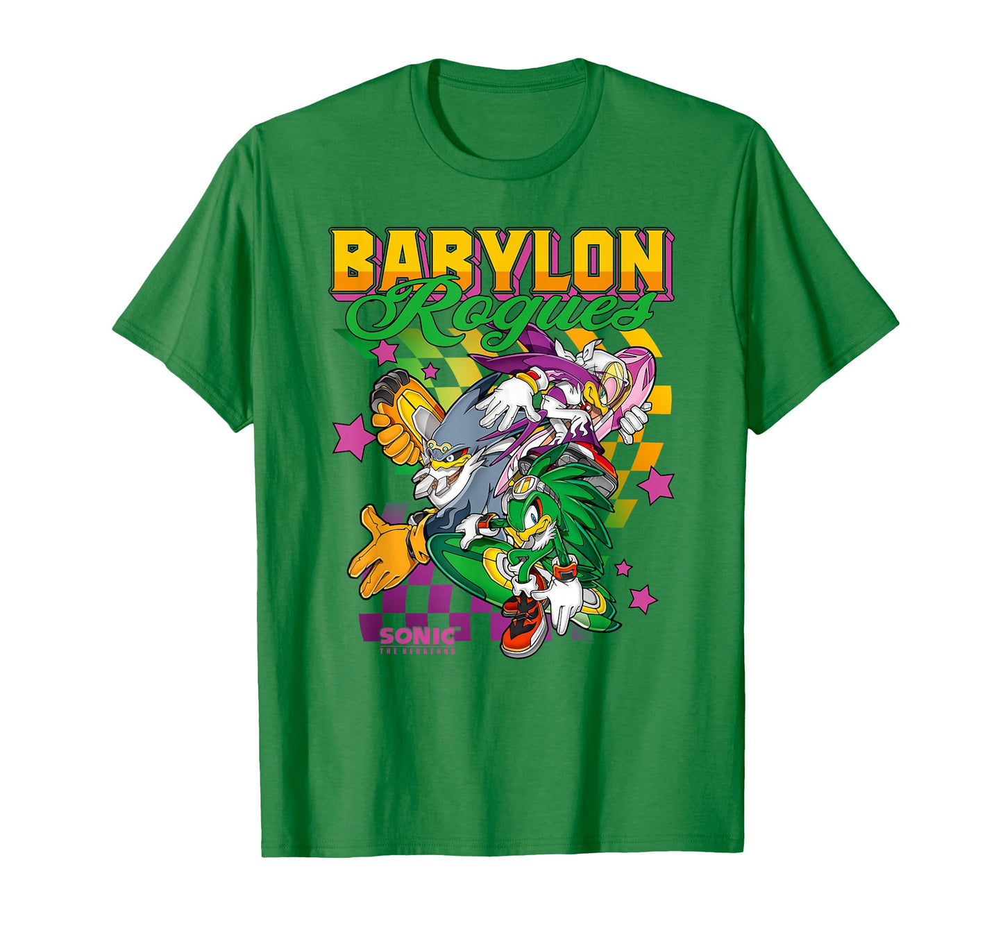 Sonic The Hedgehog Babylon Rogues Crew Retro Chest Poster T-Shirt