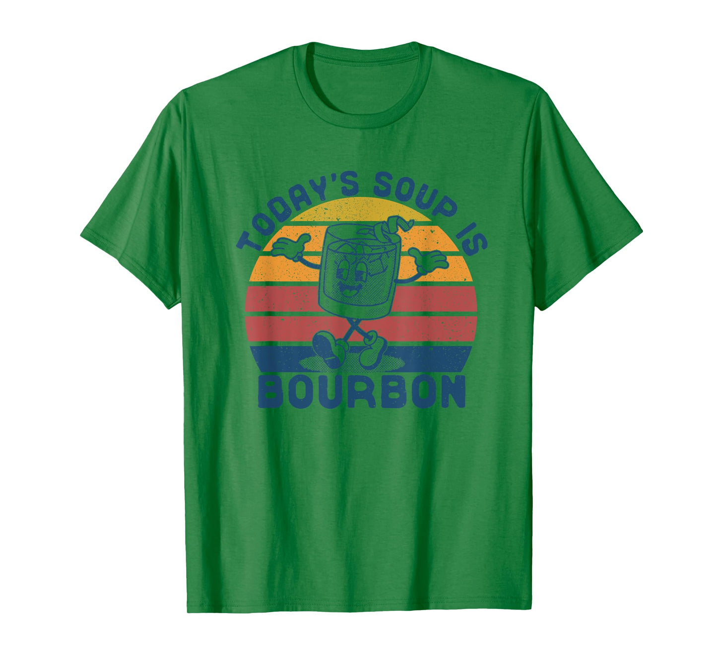 Today's Soup is Bourbon - Funny Lover Bourbon Glass Vintage T-Shirt