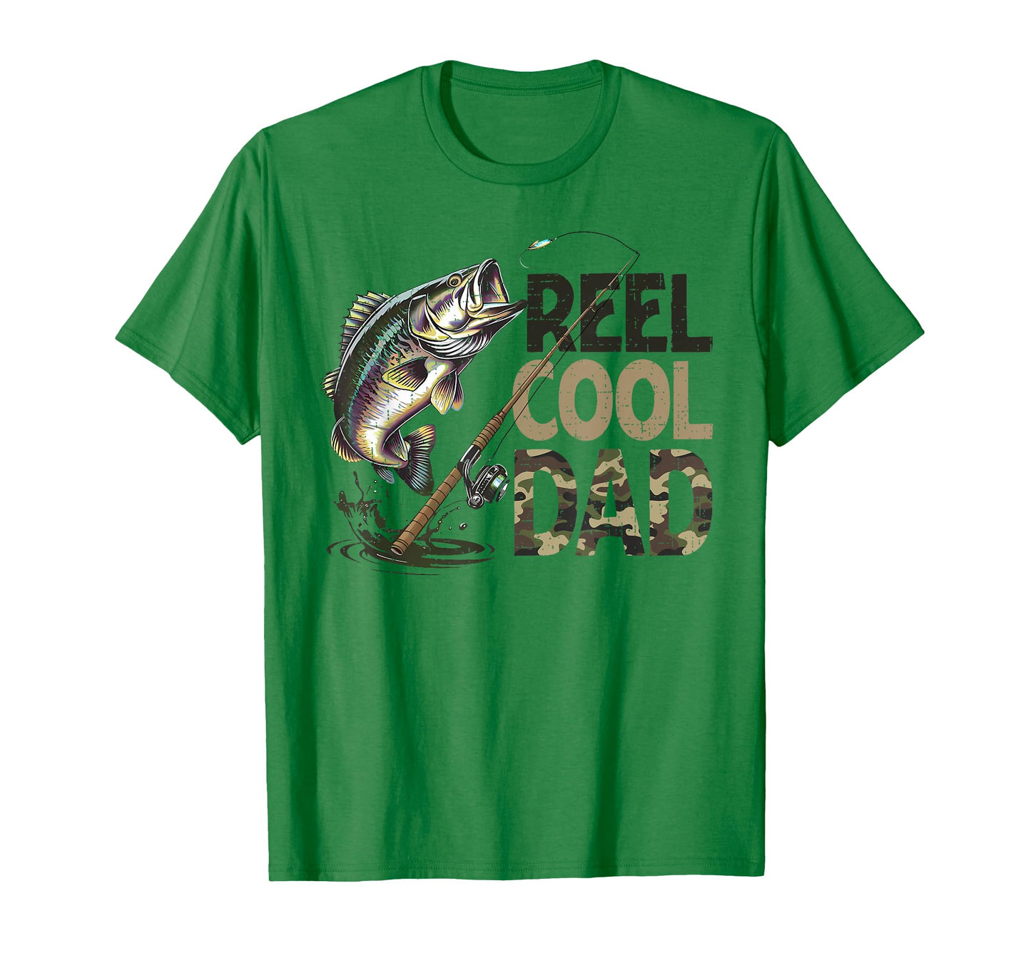 Reel Cool Dad Fishing Papa Father's Day Fisherman Fish T-Shirt