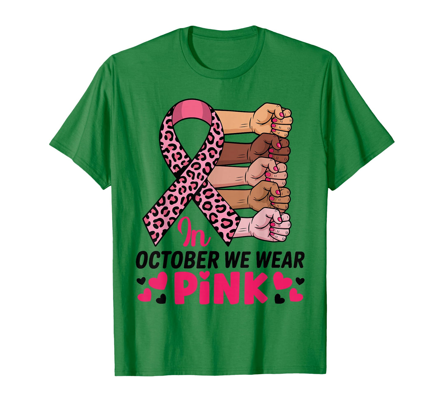 in October We Wear Pink Breast Cancer Awareness Month T-Shirt
