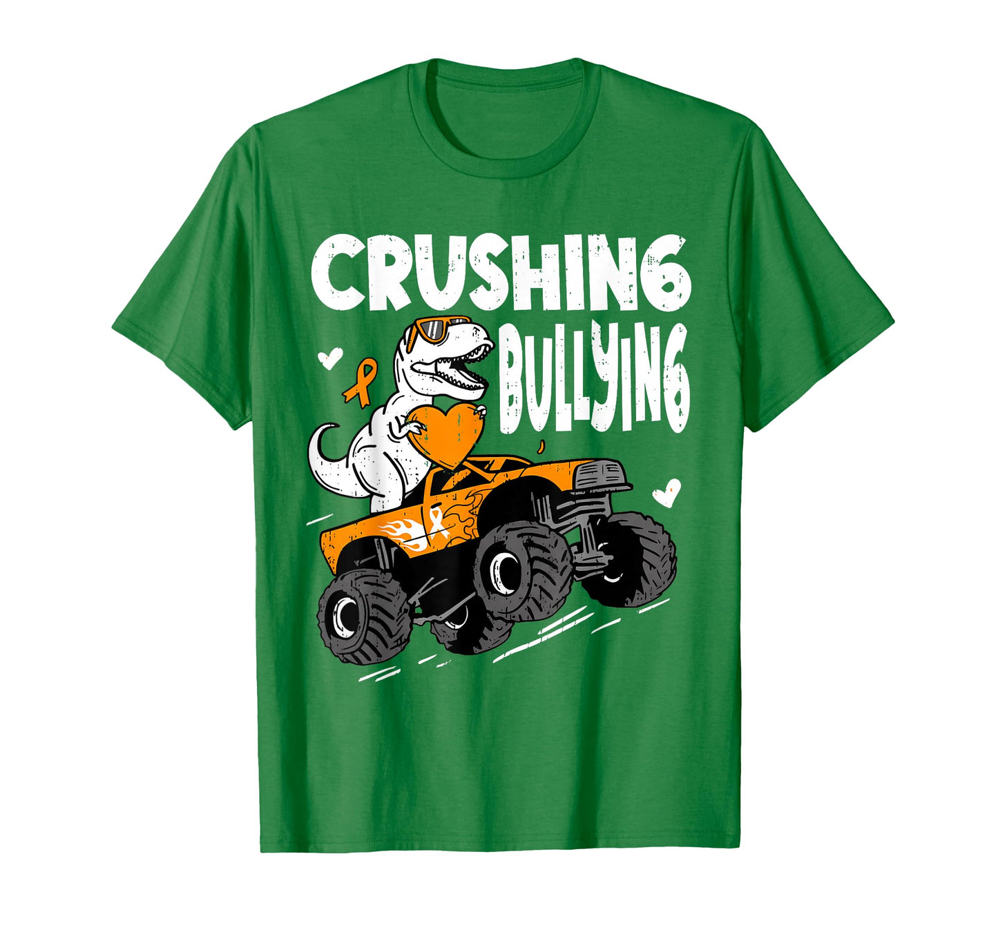 Unity Day Orange Crushing Bullying Dino T Rex Truck Boy Kids T-Shirt