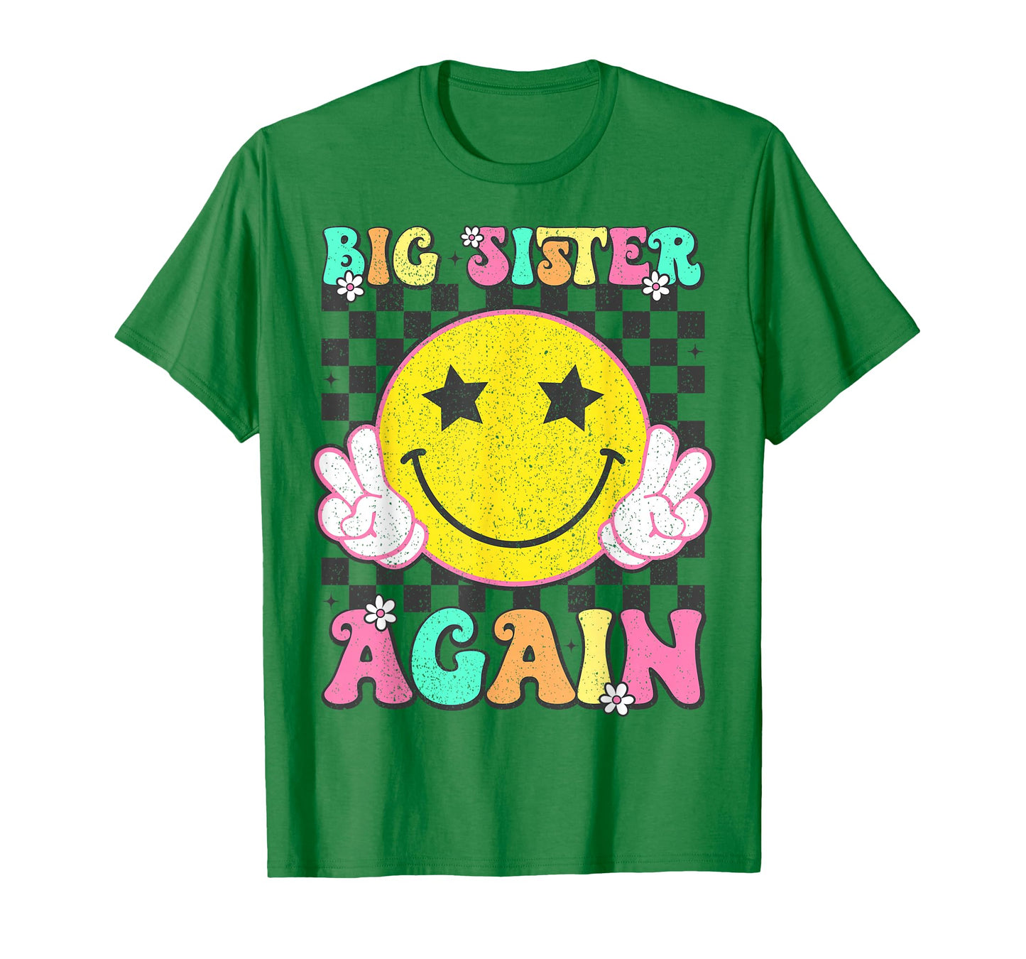Big Sister Again Groovy Big Sister Girls Toddlers T-Shirt