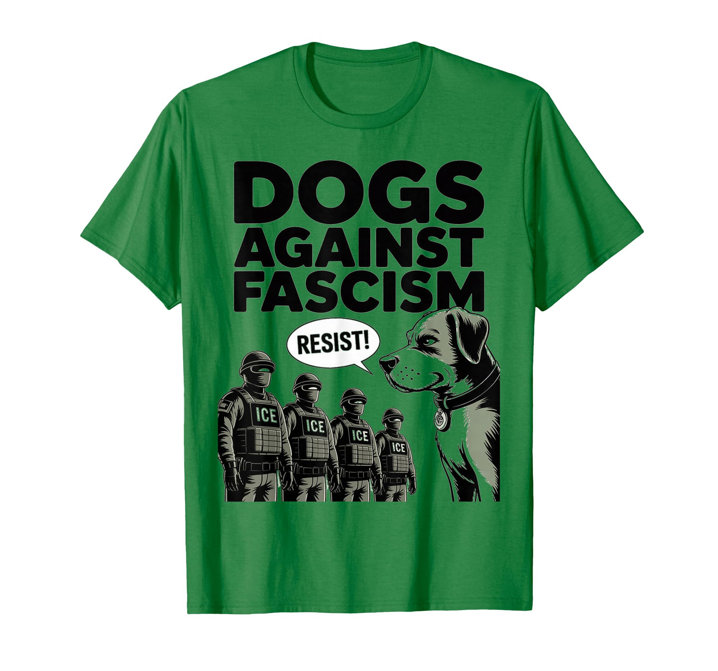 Dogs Against Fascism Fascist USA 50501 No Kings Resist Dog T-Shirt