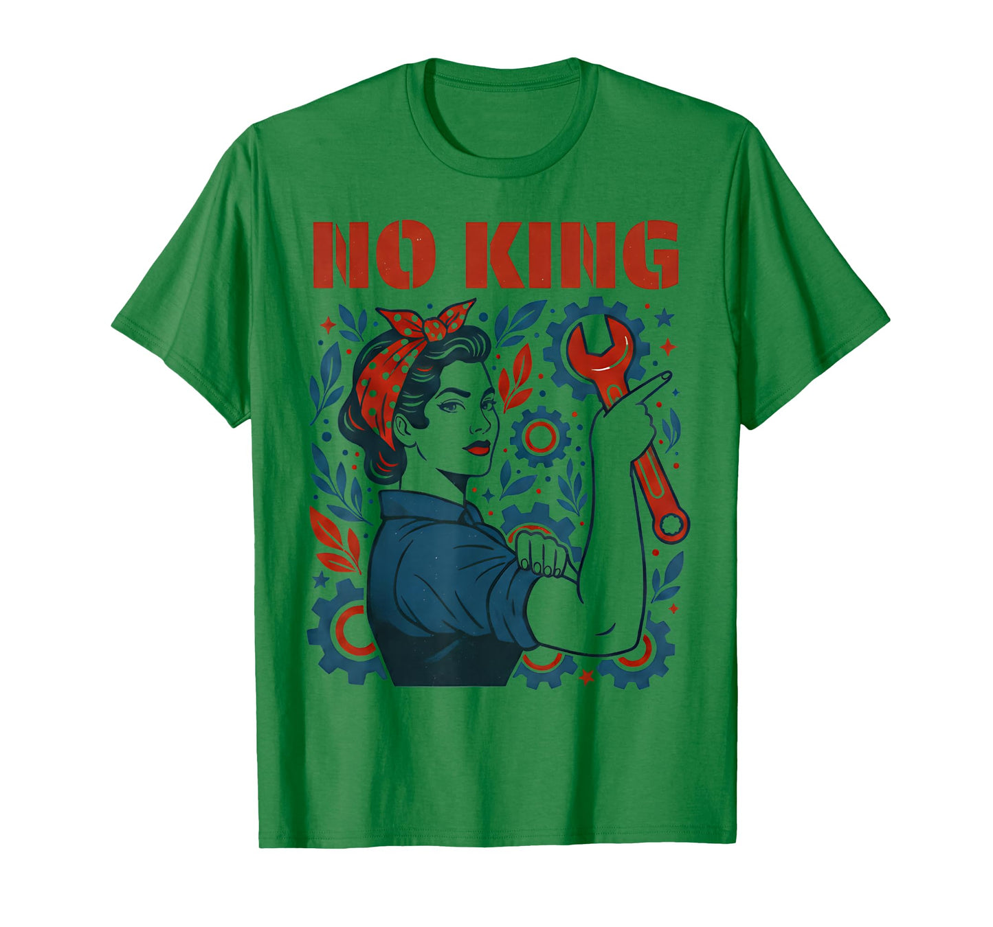 No Kings Patriotic Woman Liberty Art 4th of July No Kings T-Shirt