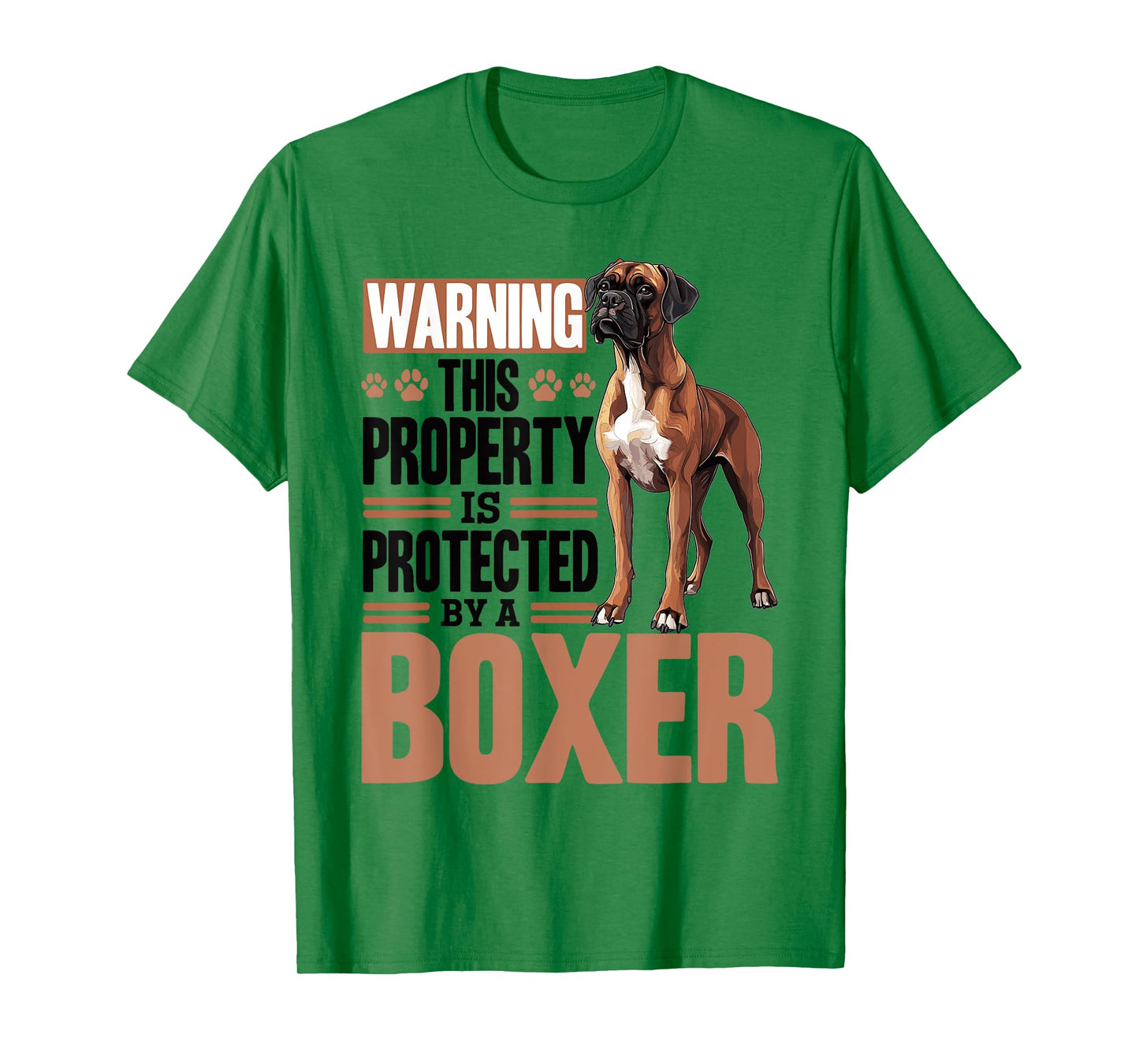 Boxer Dog Breed Warning This Property is Protected By a Men Women Kids T-Shirt