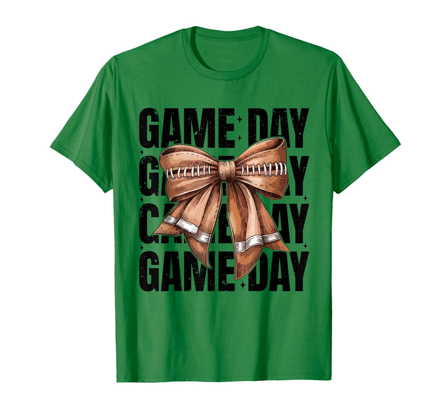 Vintage Game Day Football Season Coquette Bow Funny Sport T-Shirt