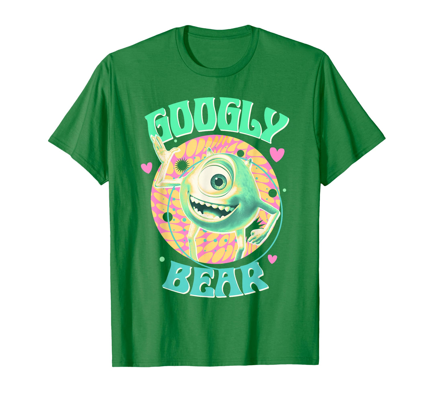 Disney Pixar Monsters University Googly Bear Mike Retro Logo T-Shirt