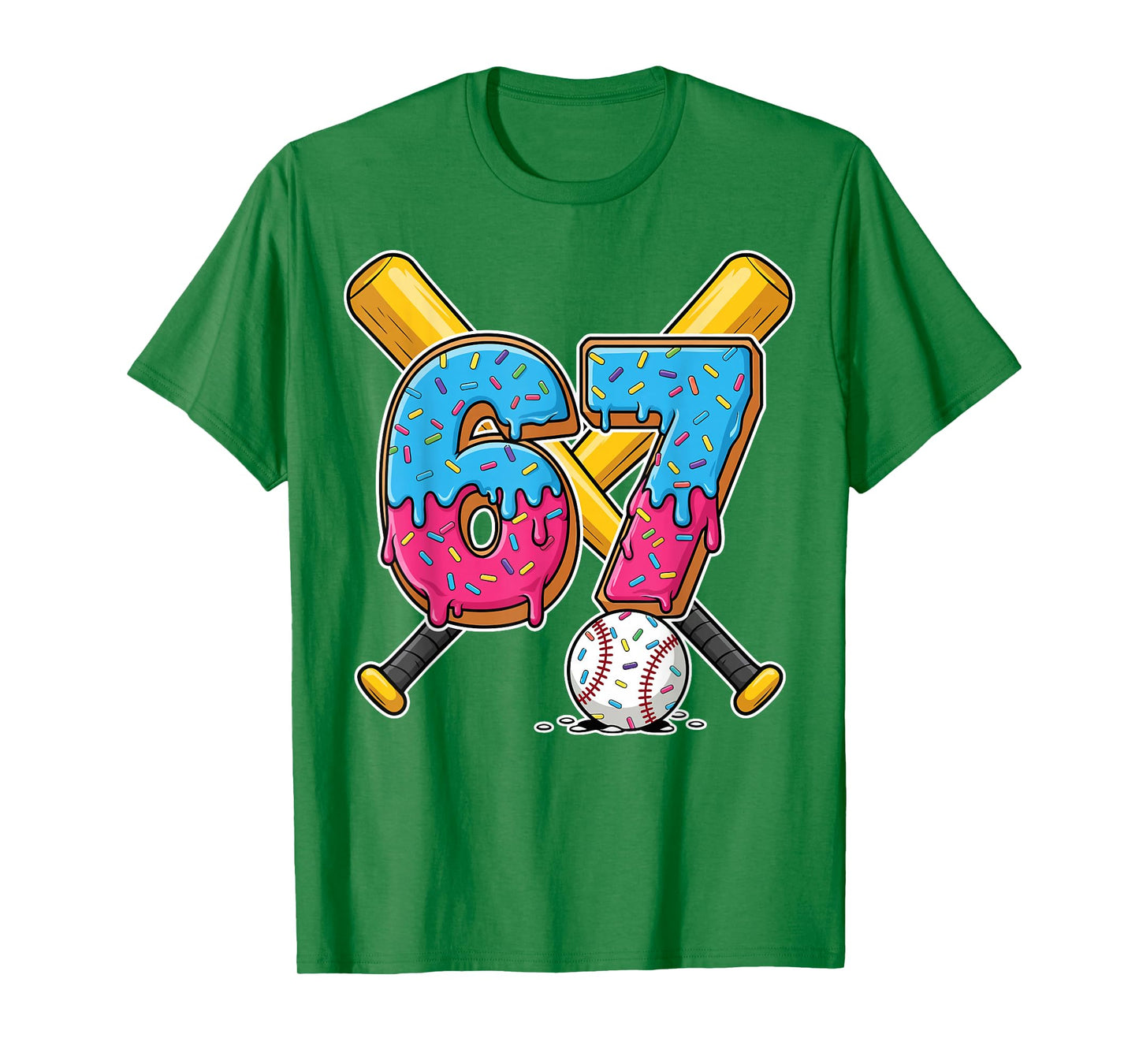 Baseball Drip Number 67 Player 67th Birthday Meme Gen Alpha T-Shirt
