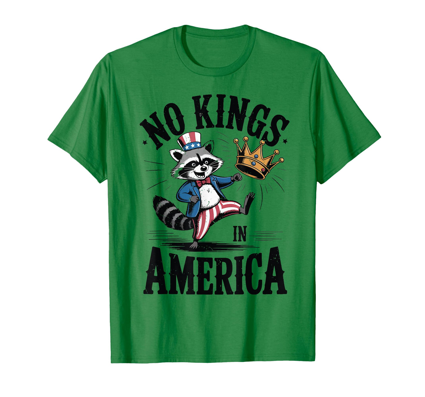 No Kings America Funny Raccoon 4th July Trash-Panda Toddler T-Shirt