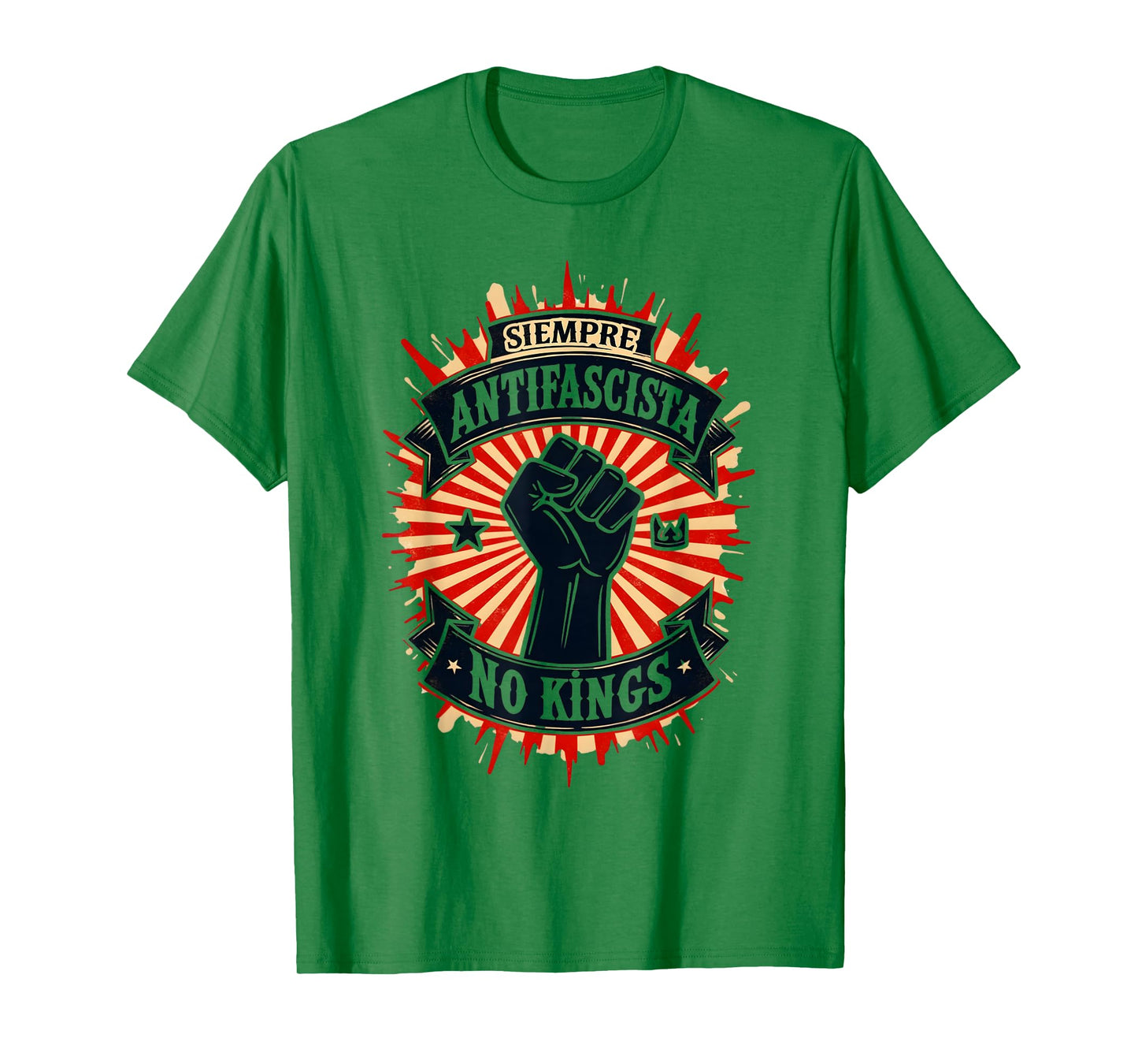 Siempre Antifascista Resist Fascism Pro Democracy Protest T-Shirt