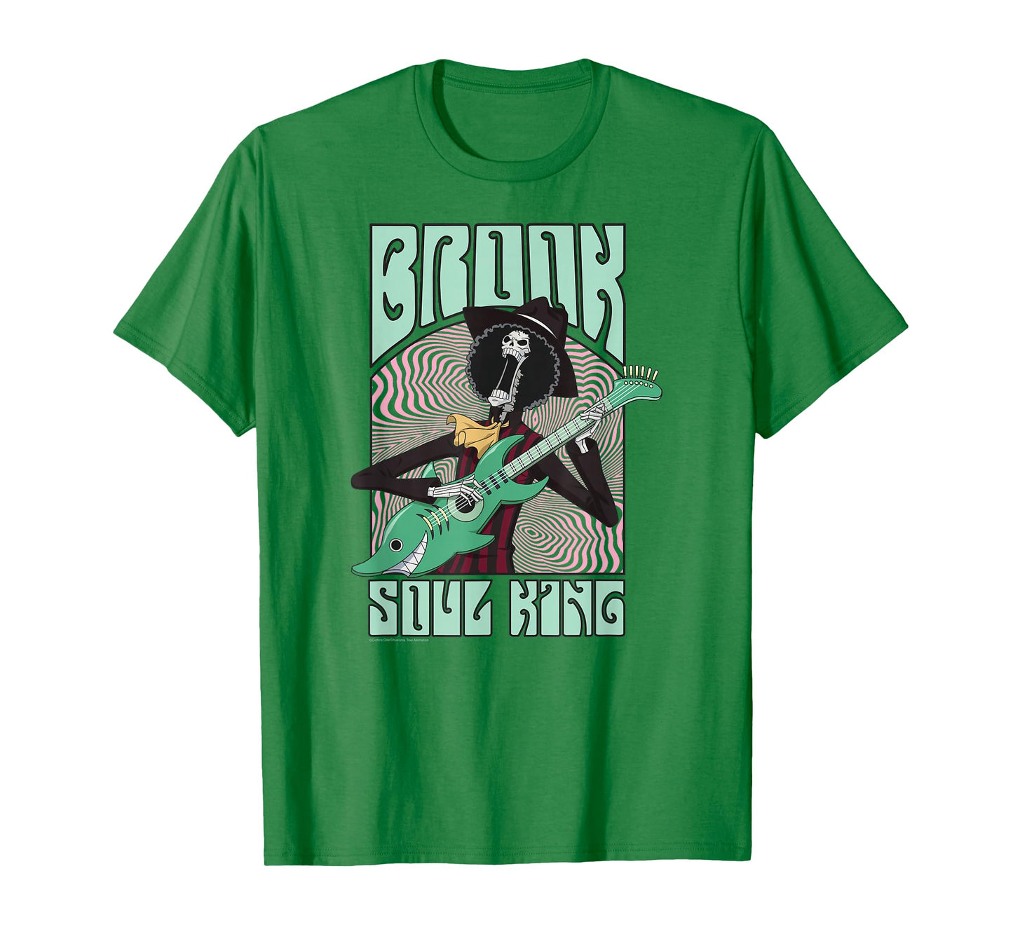 One Piece Anime Soul King Brook Groovy Guitar Concert T-Shirt
