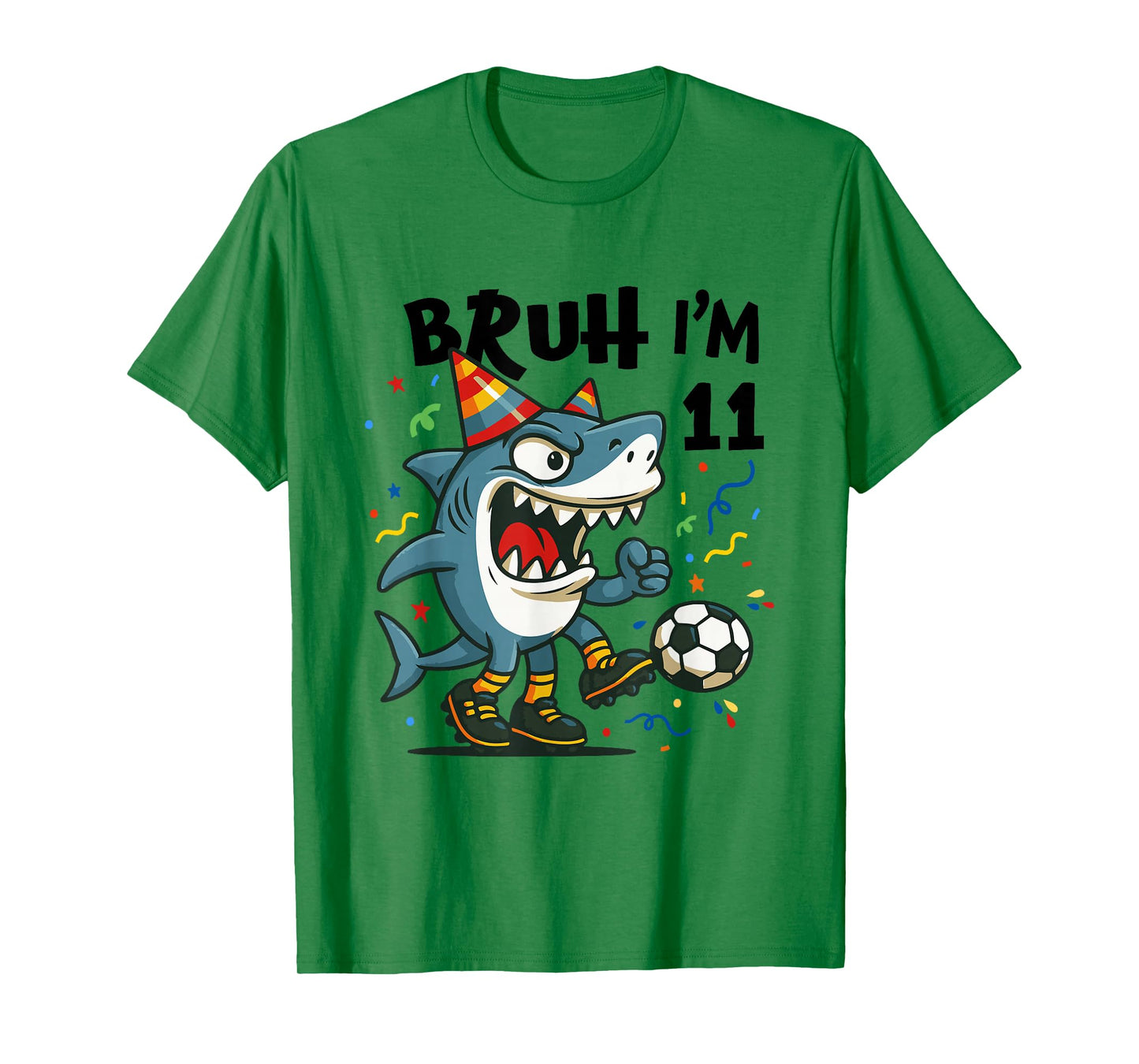 Tralalero Tralala Italian Brainrot Boy Soccer 11th Birthday T-Shirt