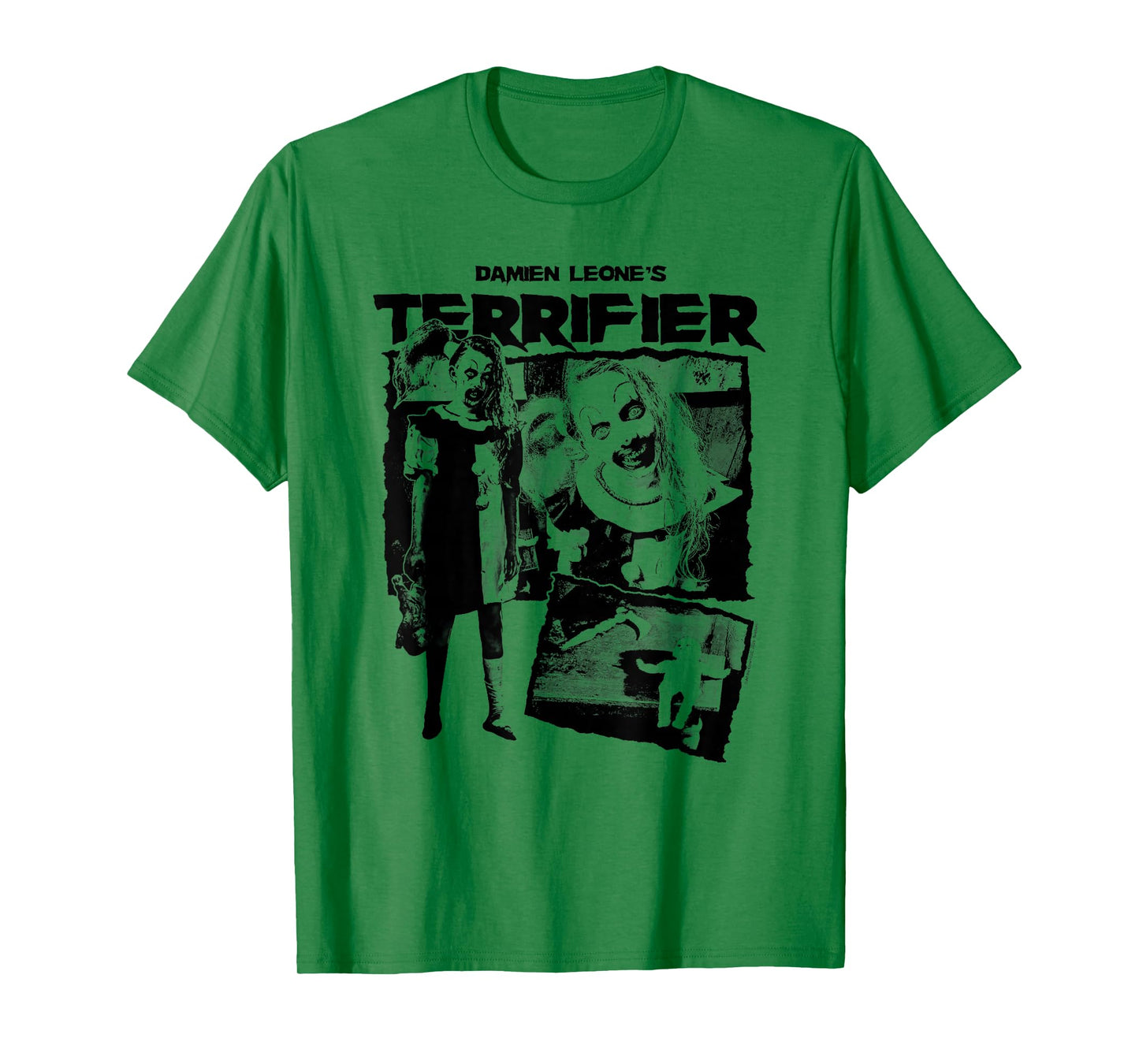Terrifier Little Pale Girl Creepy Collage Horror Movie T-Shirt