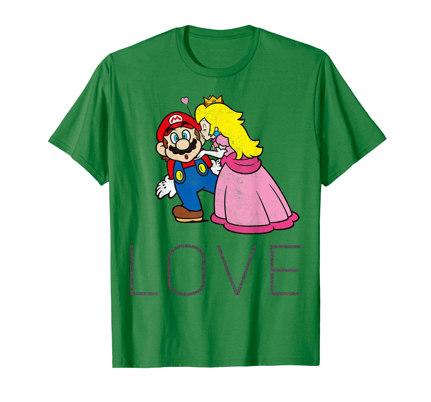 Super Mario Princess Peach Kiss Love Graphic T-Shirt