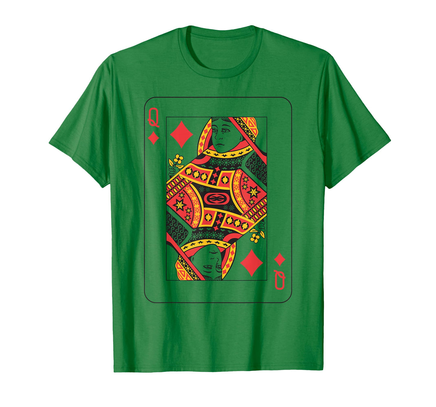 Queen of Diamonds | Deck of Cards Front and Back Costume T-Shirt