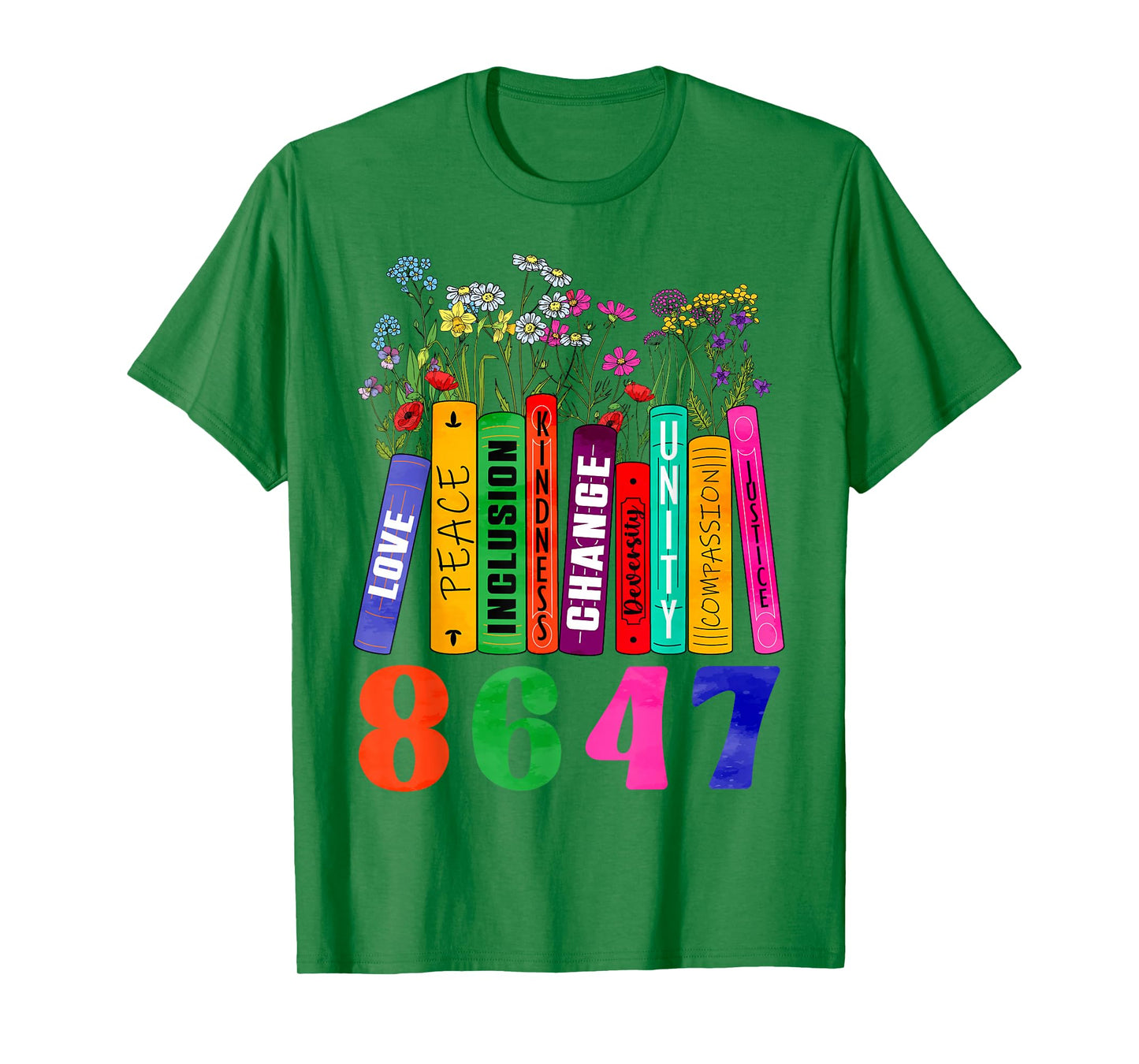 Funny 8647 Anti Trump 86 47 Boho Floral Feminist Political T-Shirt