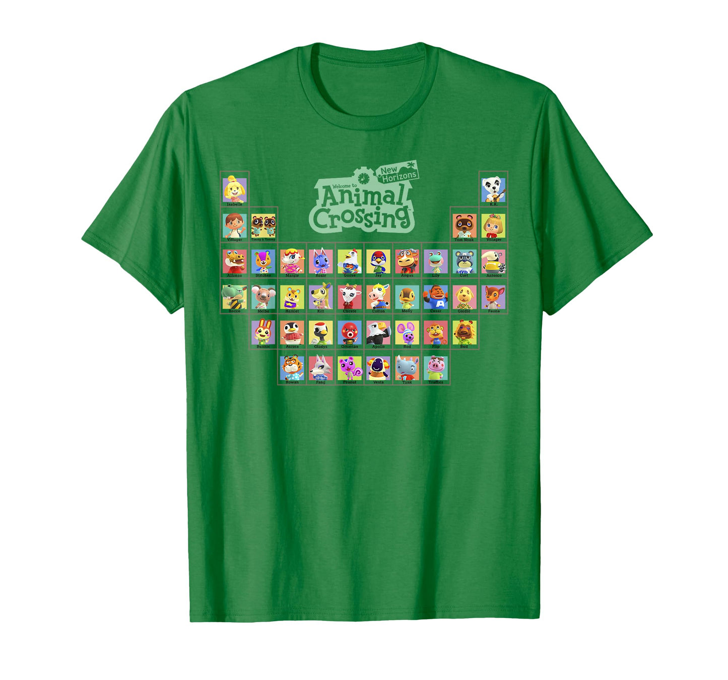 Animal Crossing: New Horizons Periodic Table Of Villagers T-Shirt