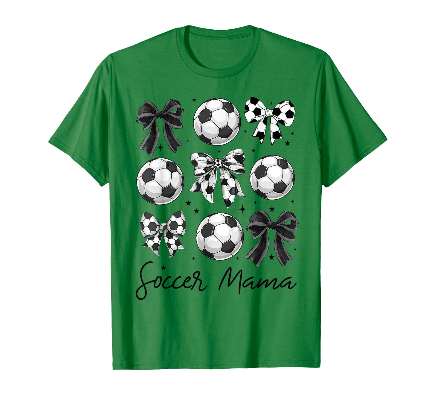 Coquette Soccer Bows Game Day Soccer Mama Mom Cheer Girls T-Shirt