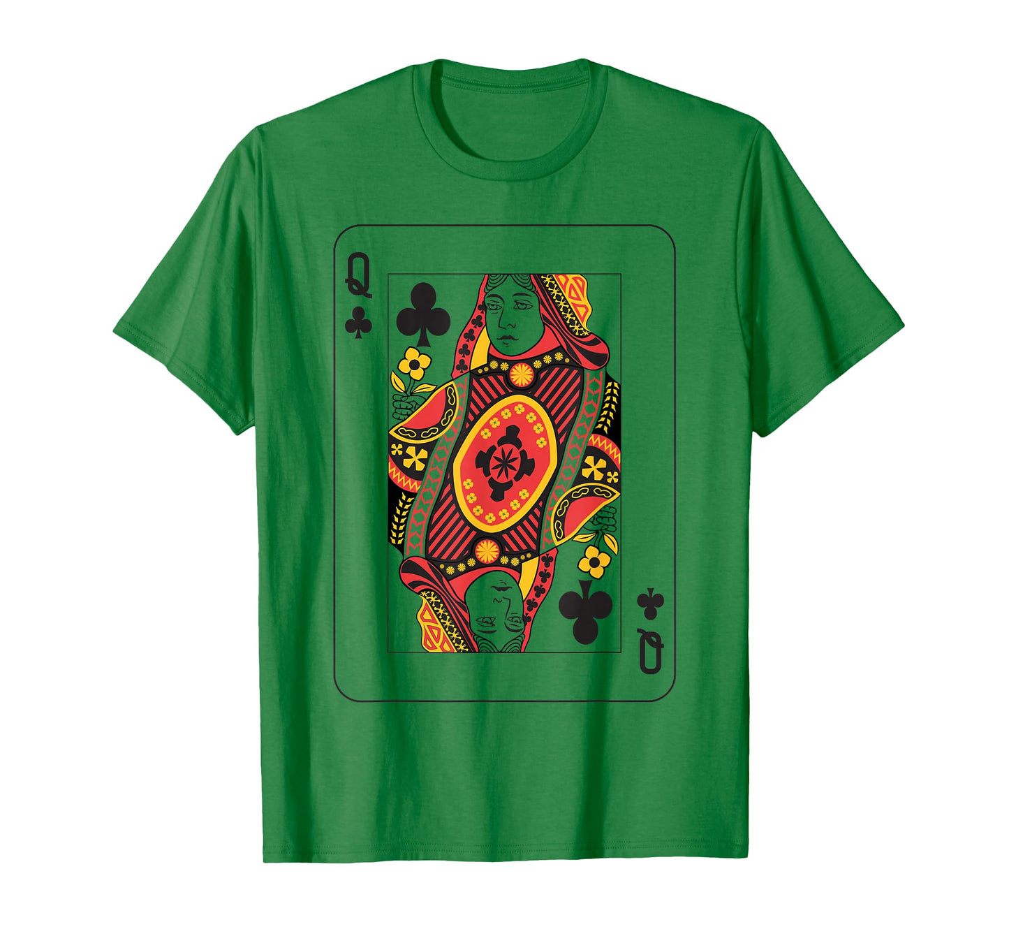 Queen of Clubs | Deck of Cards Front and Back Group Costume T-Shirt