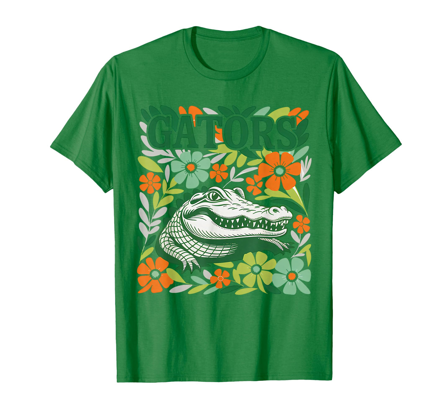 Gators Retro Boho Floral Gator Men Women Girls Boys T-Shirt