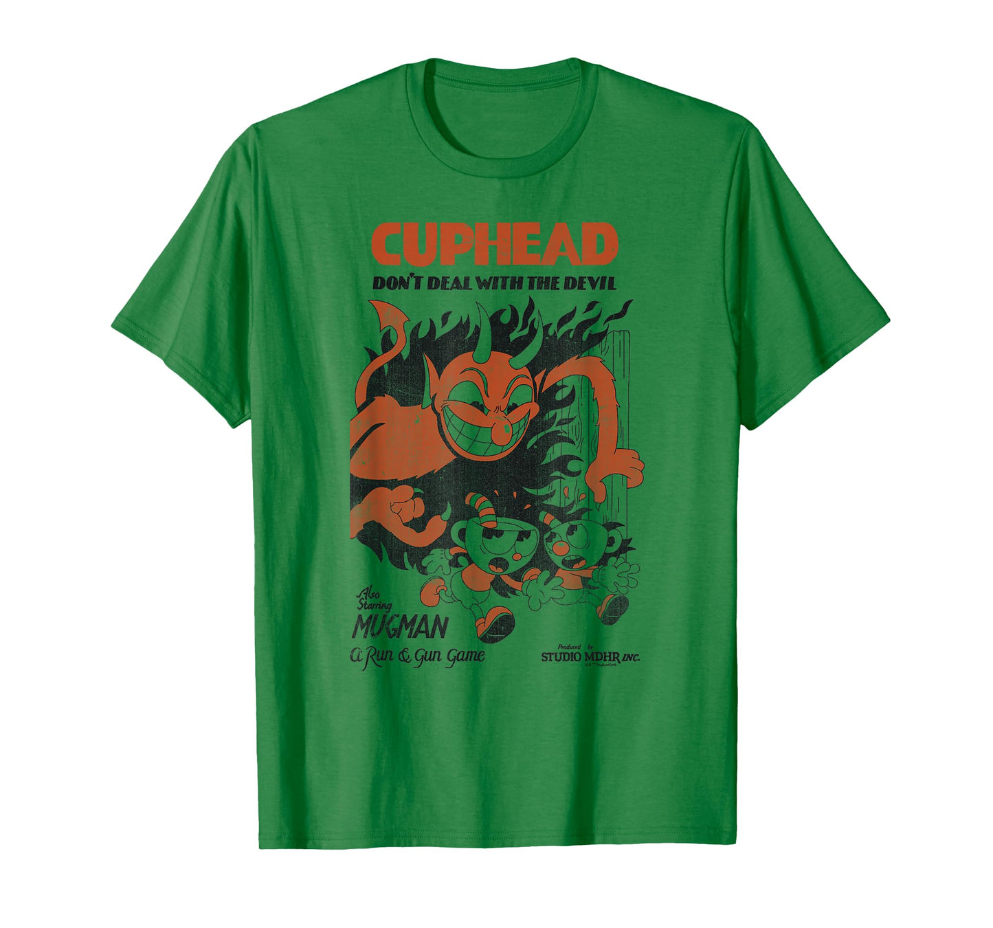 Cuphead Mugman Running From The Devil T-Shirt