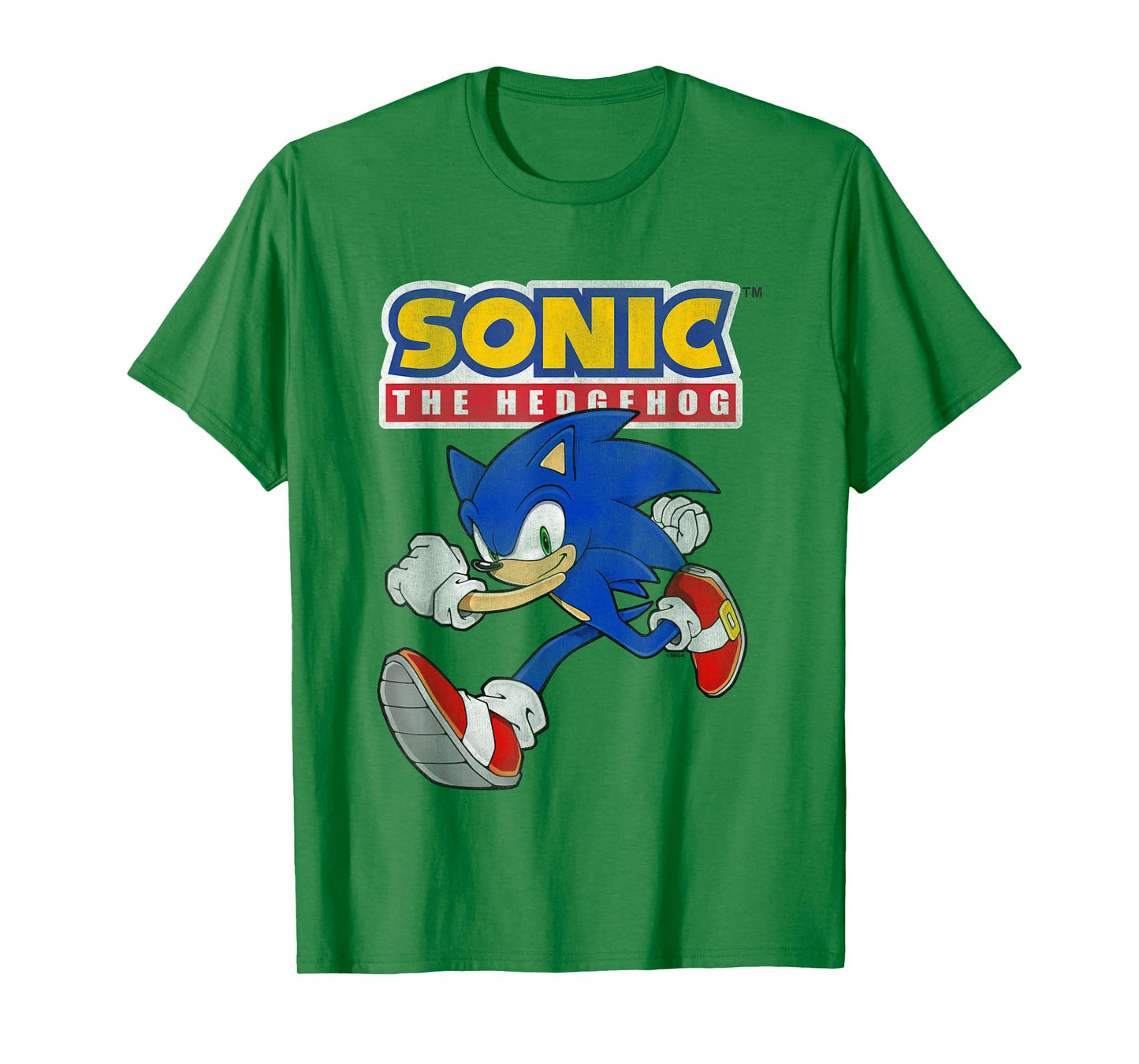 Sonic The Hedgehog Running Sonic Cool Portrait Vintage T-Shirt