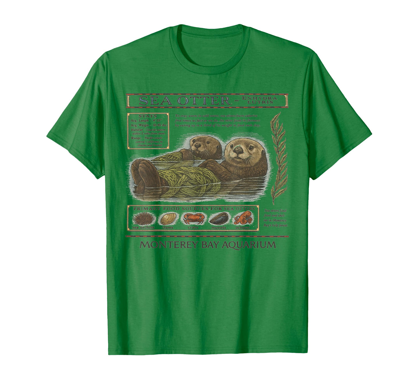 Vintage Sea Otter Monterey California 90's Aquarium Lover T-Shirt