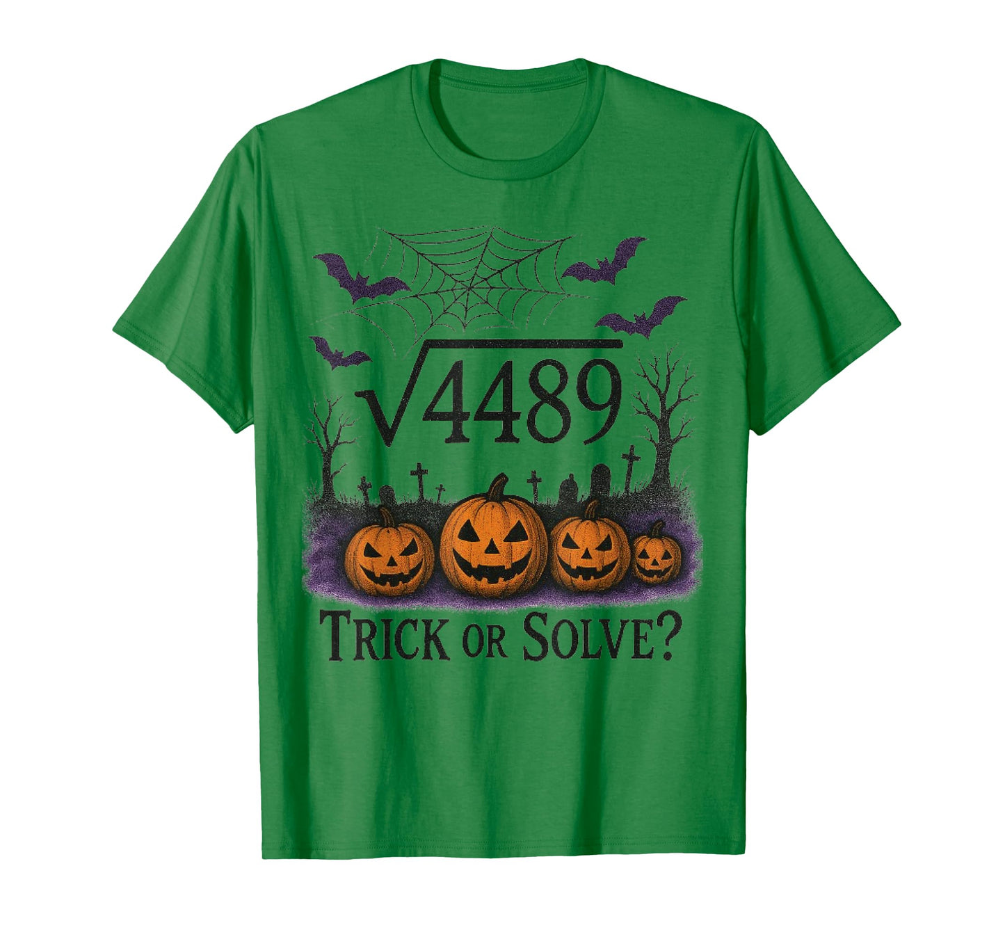 Funny 67 Meme Math Teacher 6 7 Halloween Square Root 4489 T-Shirt