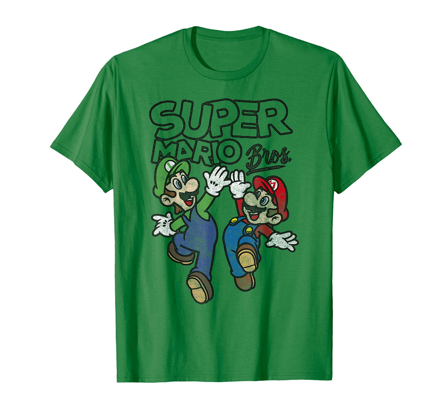 Super Mario Bros. Luigi And Mario High Five Portrait T-Shirt