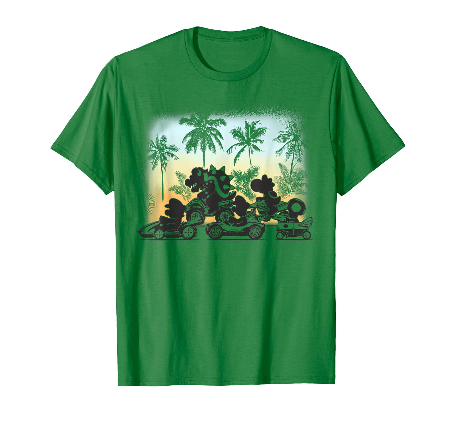 Mario Kart Tropical Silhouette Racers T-Shirt