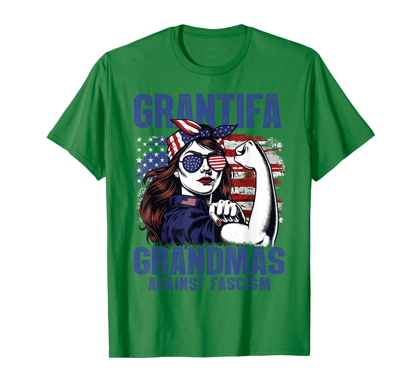 Grantifa Grandmas Against Fascism Flag Resist No Kings 50501 T-Shirt