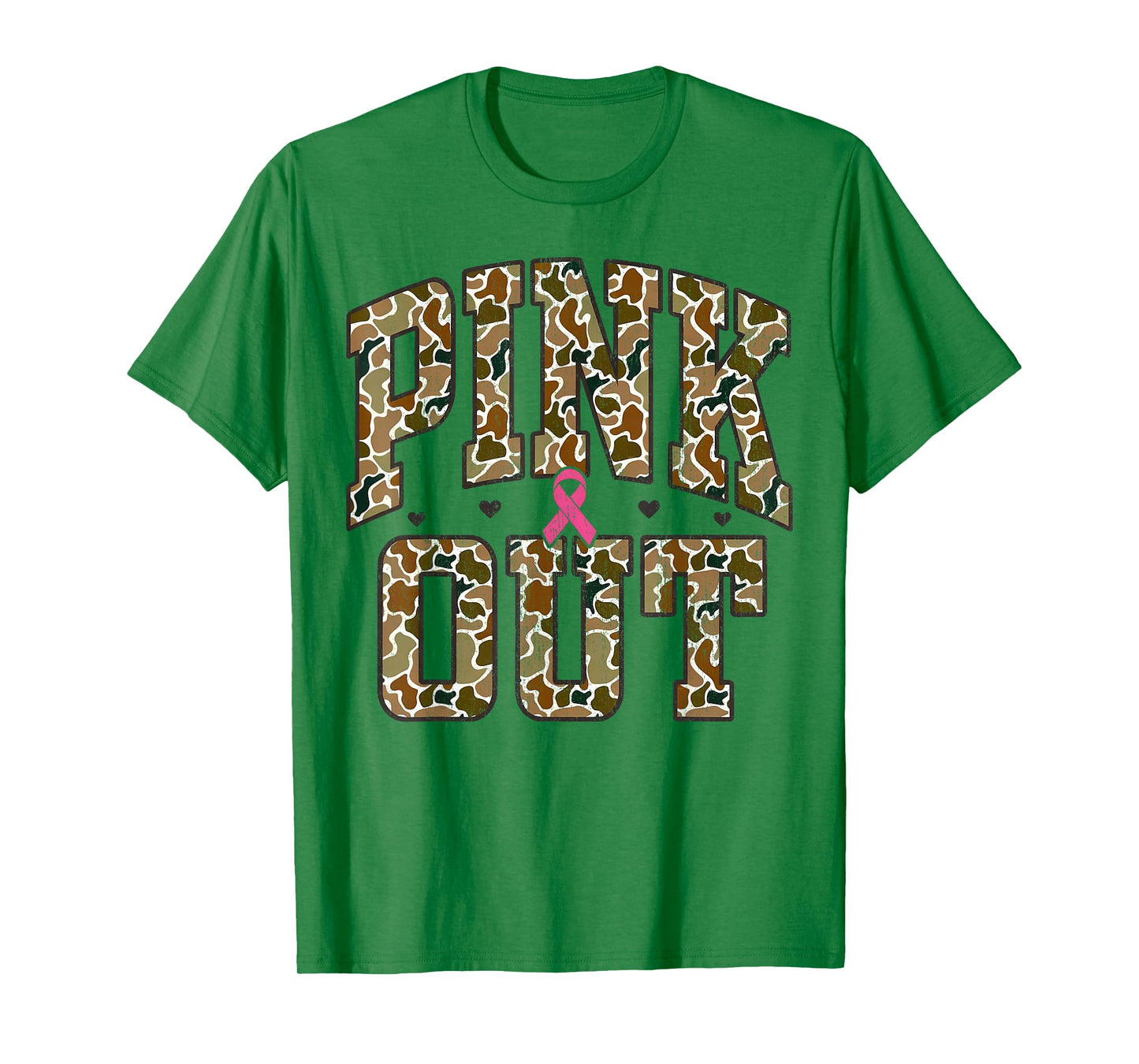 Old School Camouflage Pink Out Breast Cancer Awareness T-Shirt