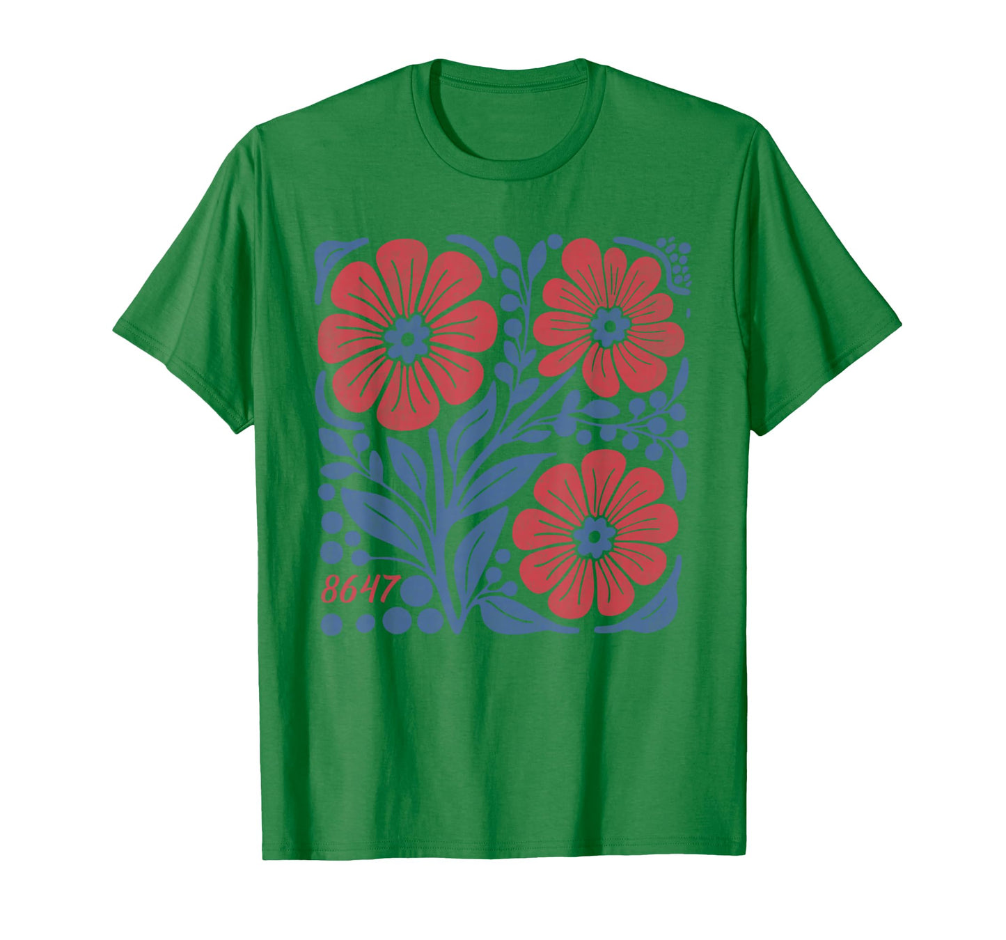 8647 Subtle Anti Trump 86 47 Floral Boho Style T-Shirt