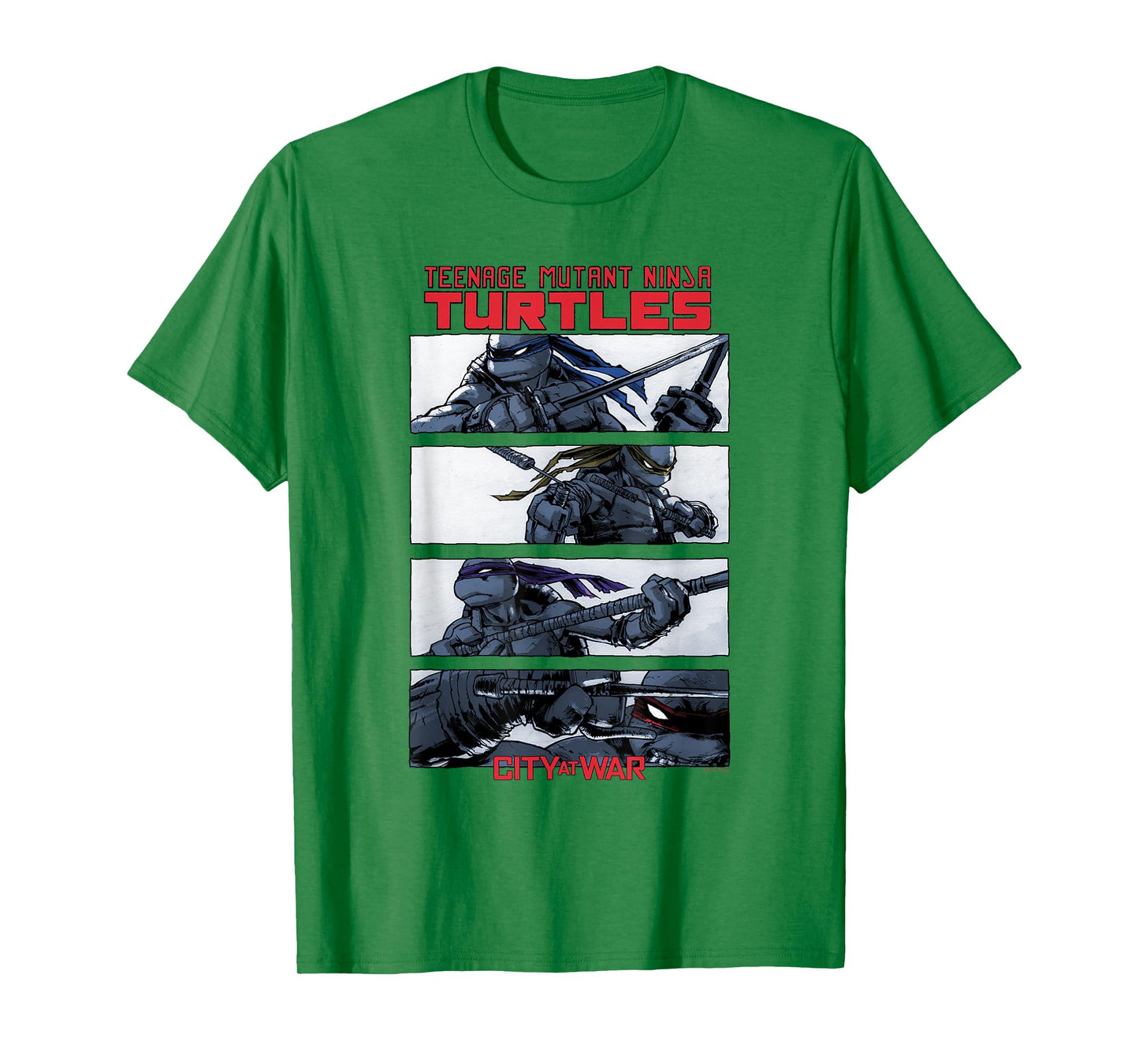 Teenage Mutant Ninja Turtles City at War Panels Comic T-Shirt