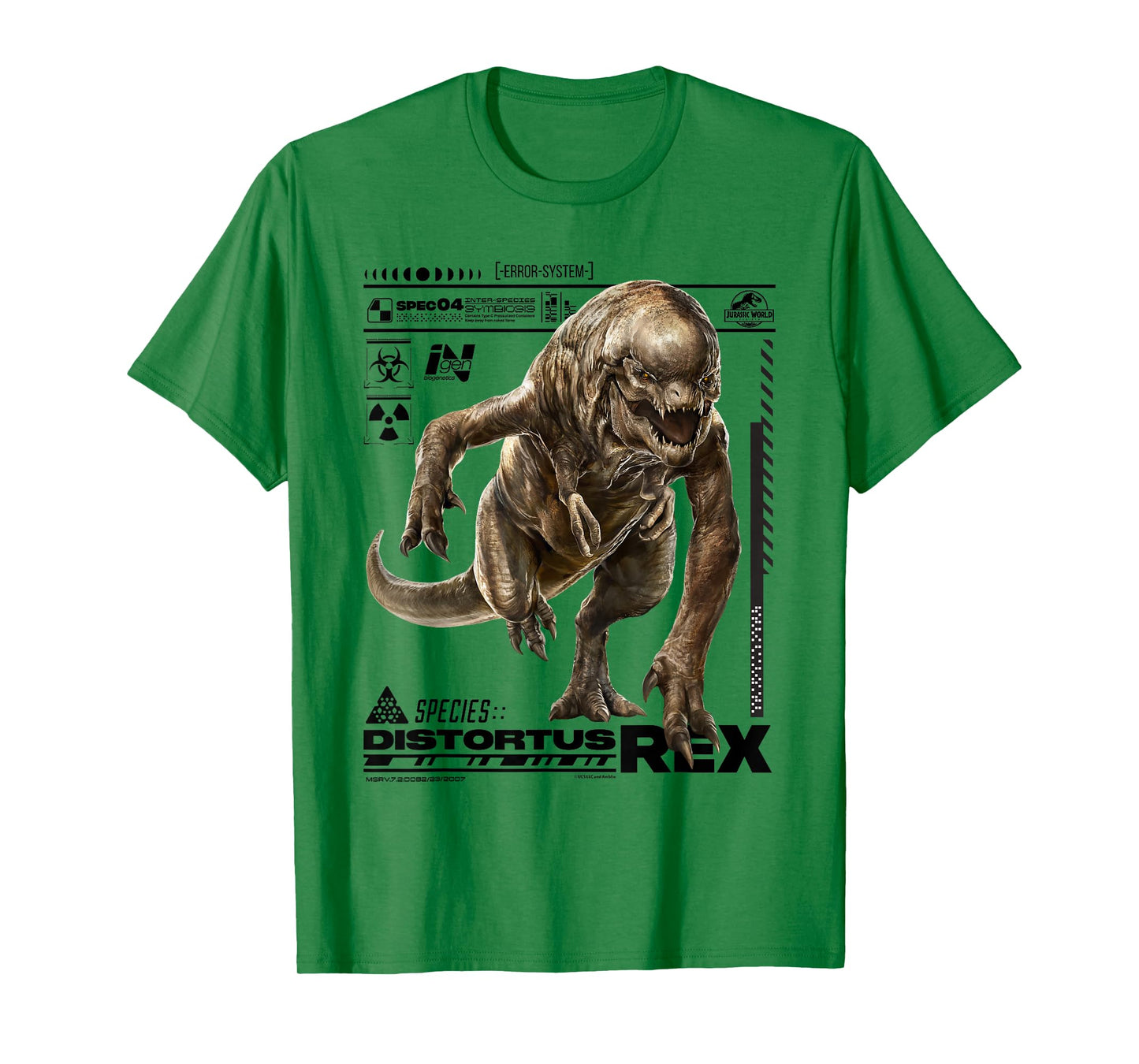 Jurassic World Rebirth Distortus Rex Ingen Species File T-Shirt