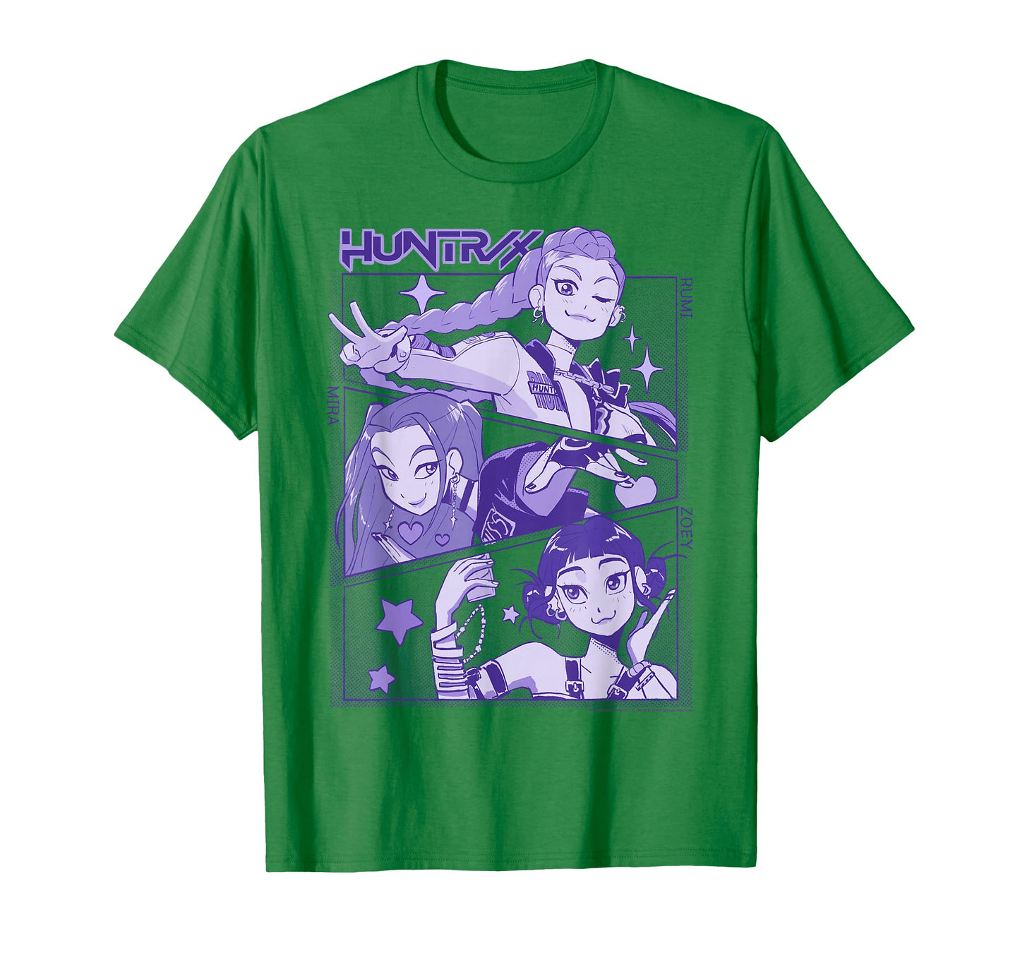 Kpop Demon Hunters Halloween Huntrix Cute Manhwa Panels T-Shirt