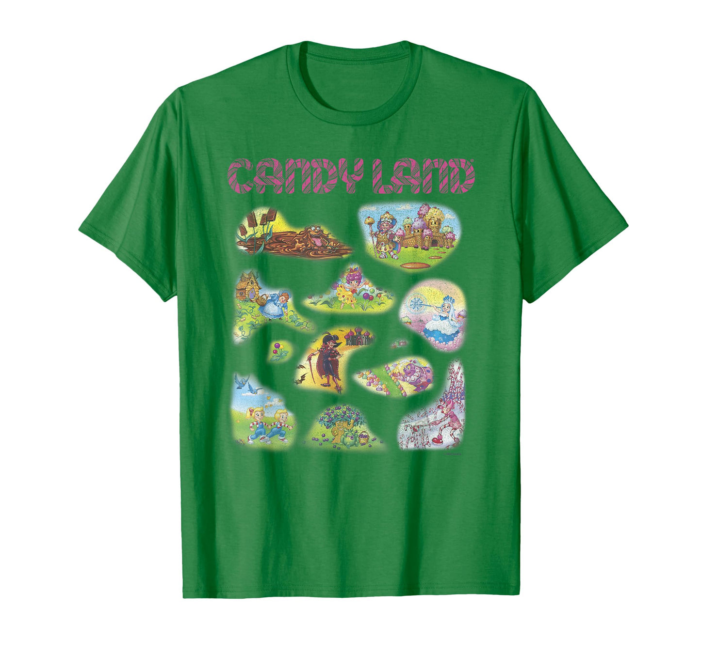 Candy Land Vintage Game Board Locations Textbook T-Shirt