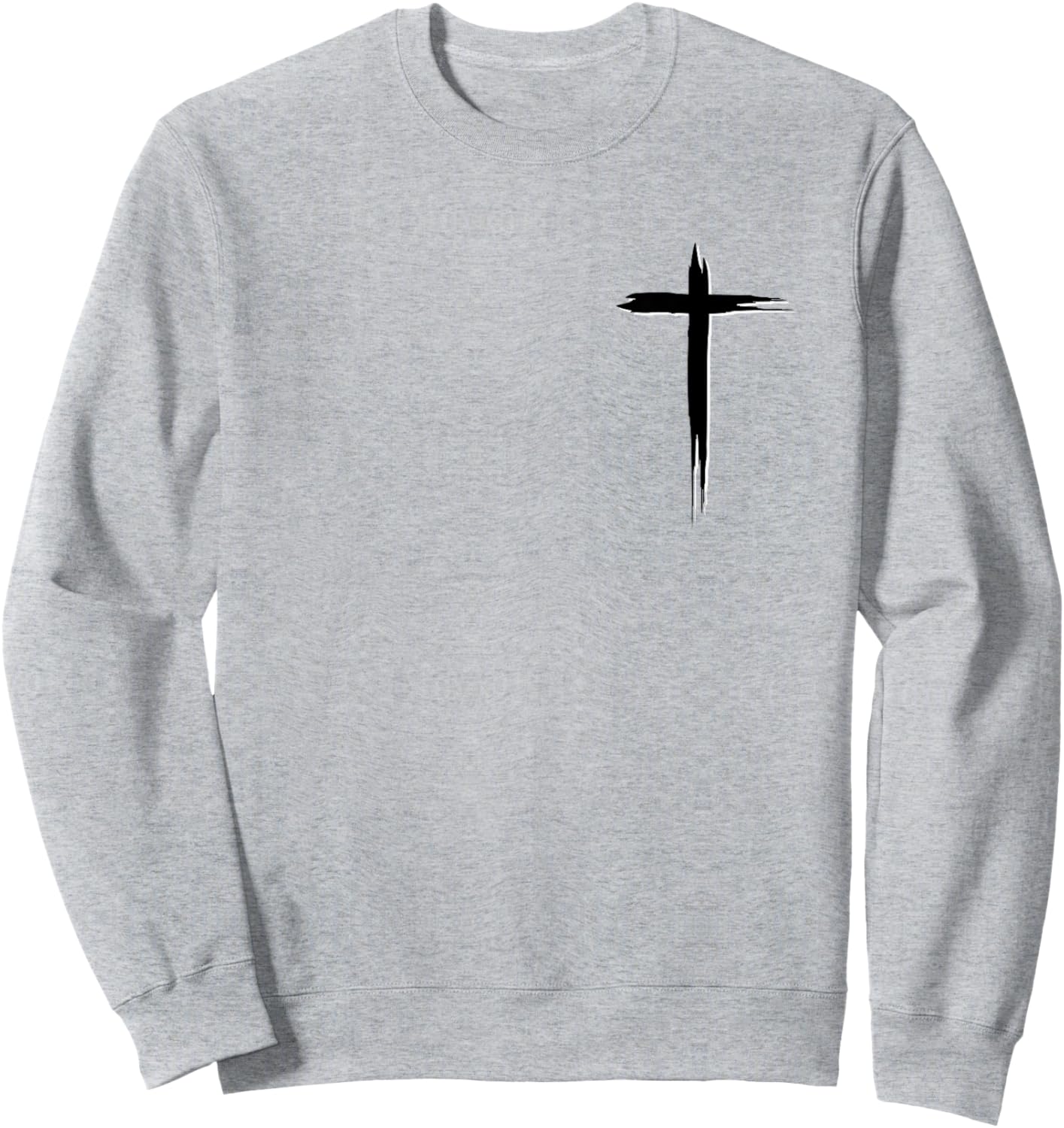 Cross Faith Jesus Christ Cross Graphic Sweatshirt - Sweatshirt | Ash